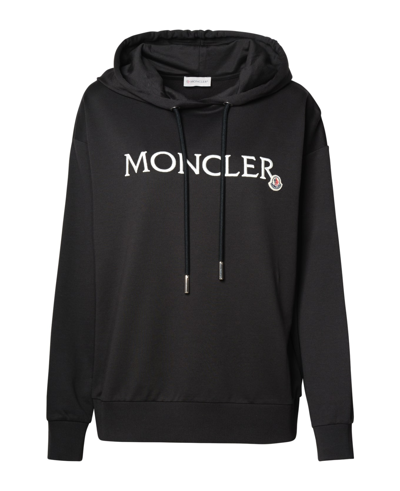 Moncler Black Cotton Sweatshirt - Black フリース