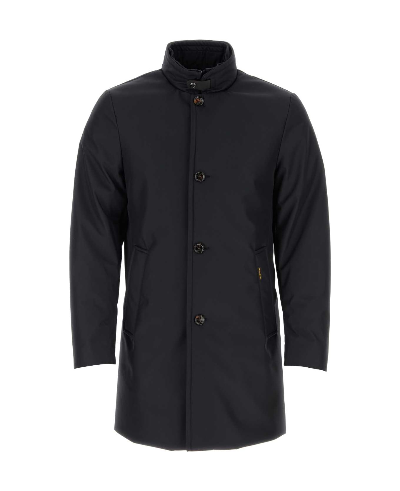 Moorer Trench Coat - DARKBLU