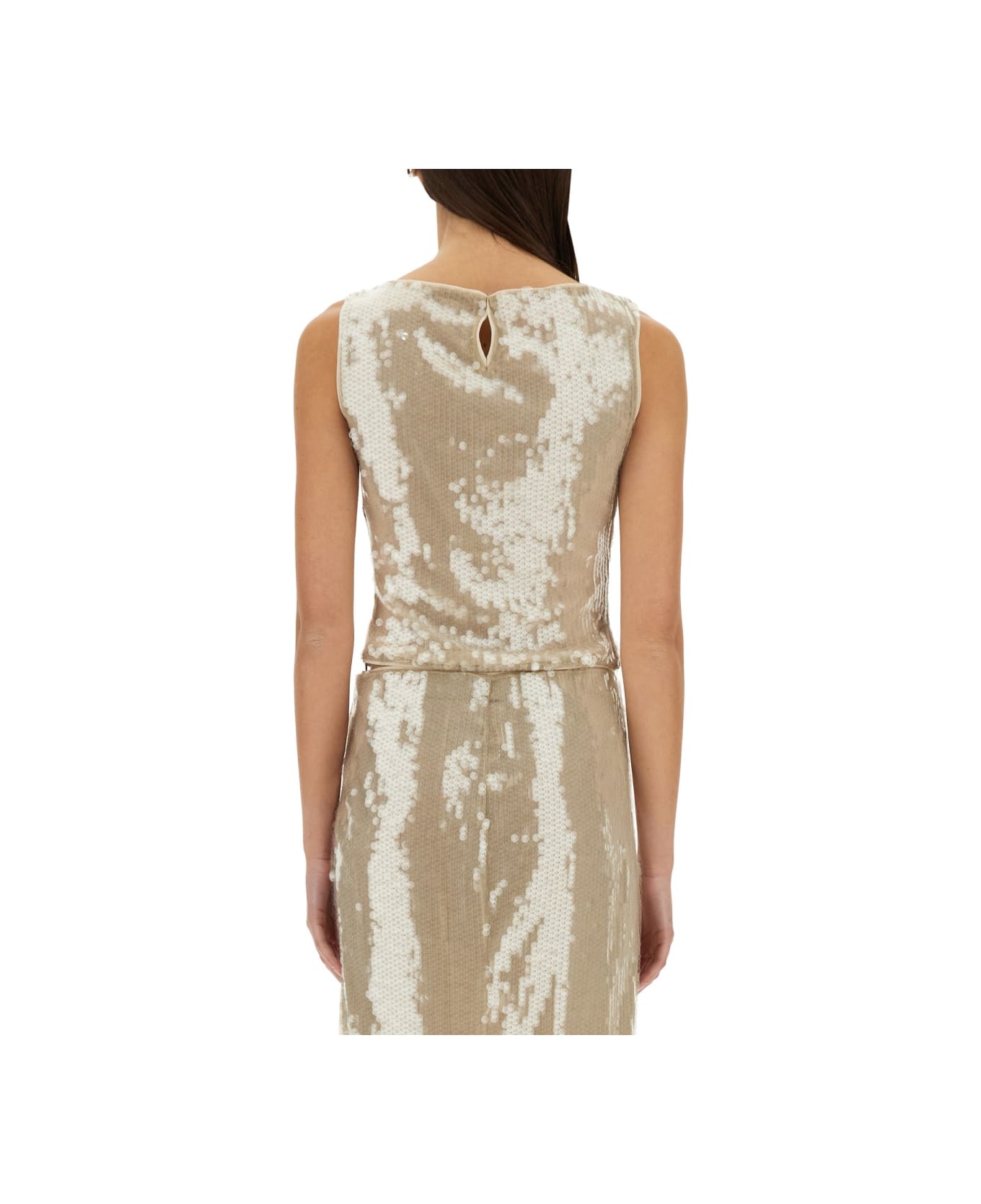 STAUD Top "eton" - BEIGE