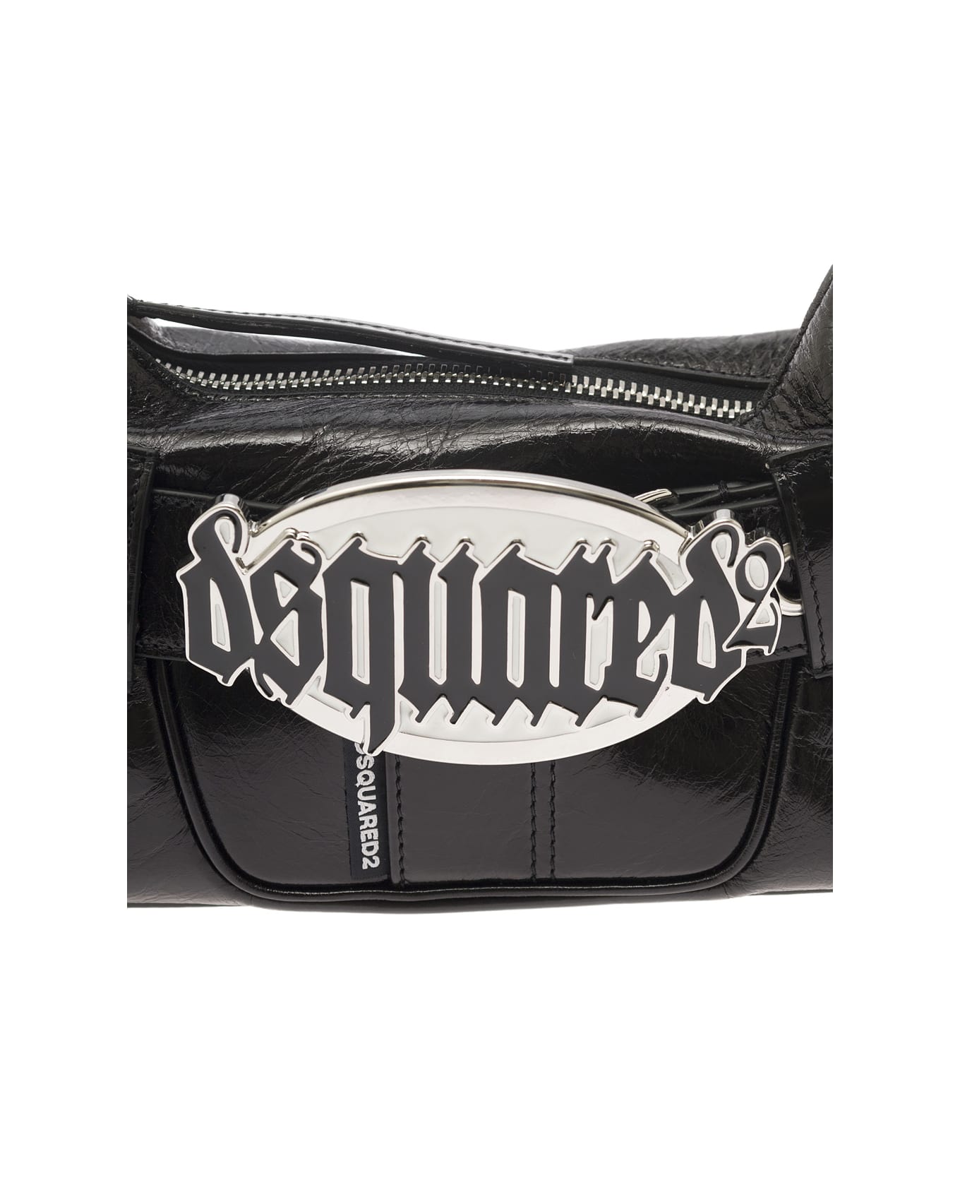 Dsquared2 'gothic' Black Crossbody Bag With Belt Dsquared2 In Leather Woman - Black