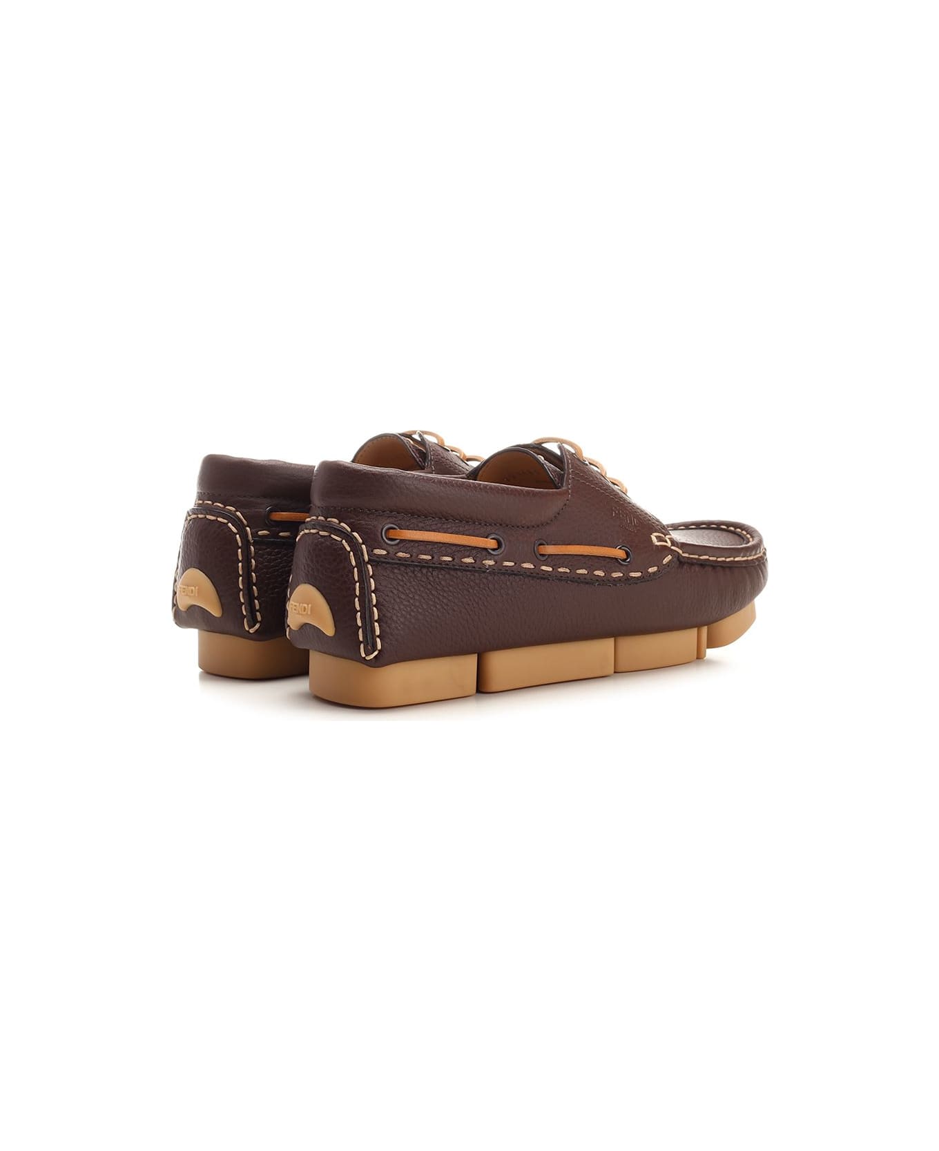 Fendi "fendi Deck" Boat Shoes - Brown