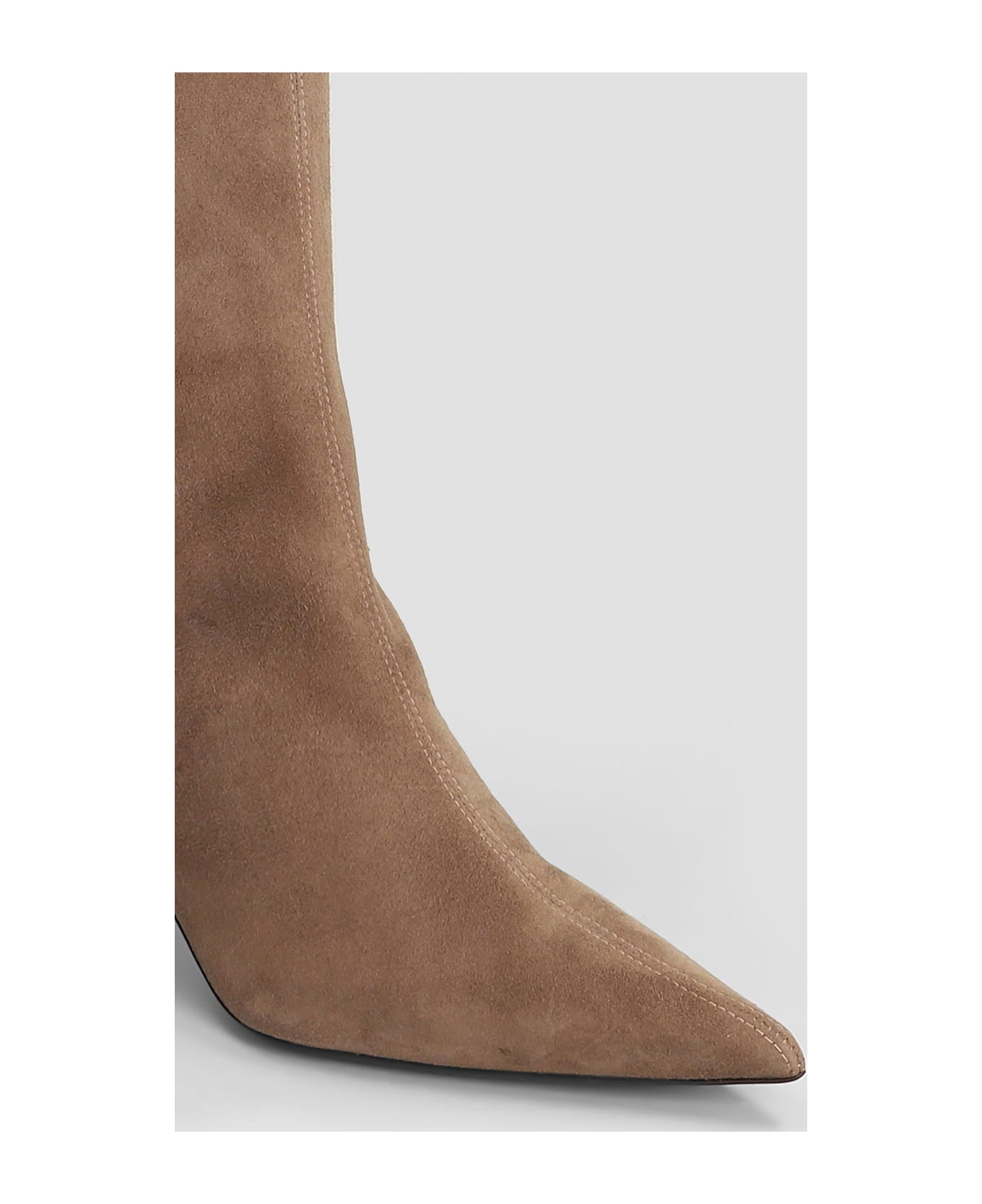 Giuseppe Zanotti Raquel 85 High Heels Boots In Taupe Suede - taupe