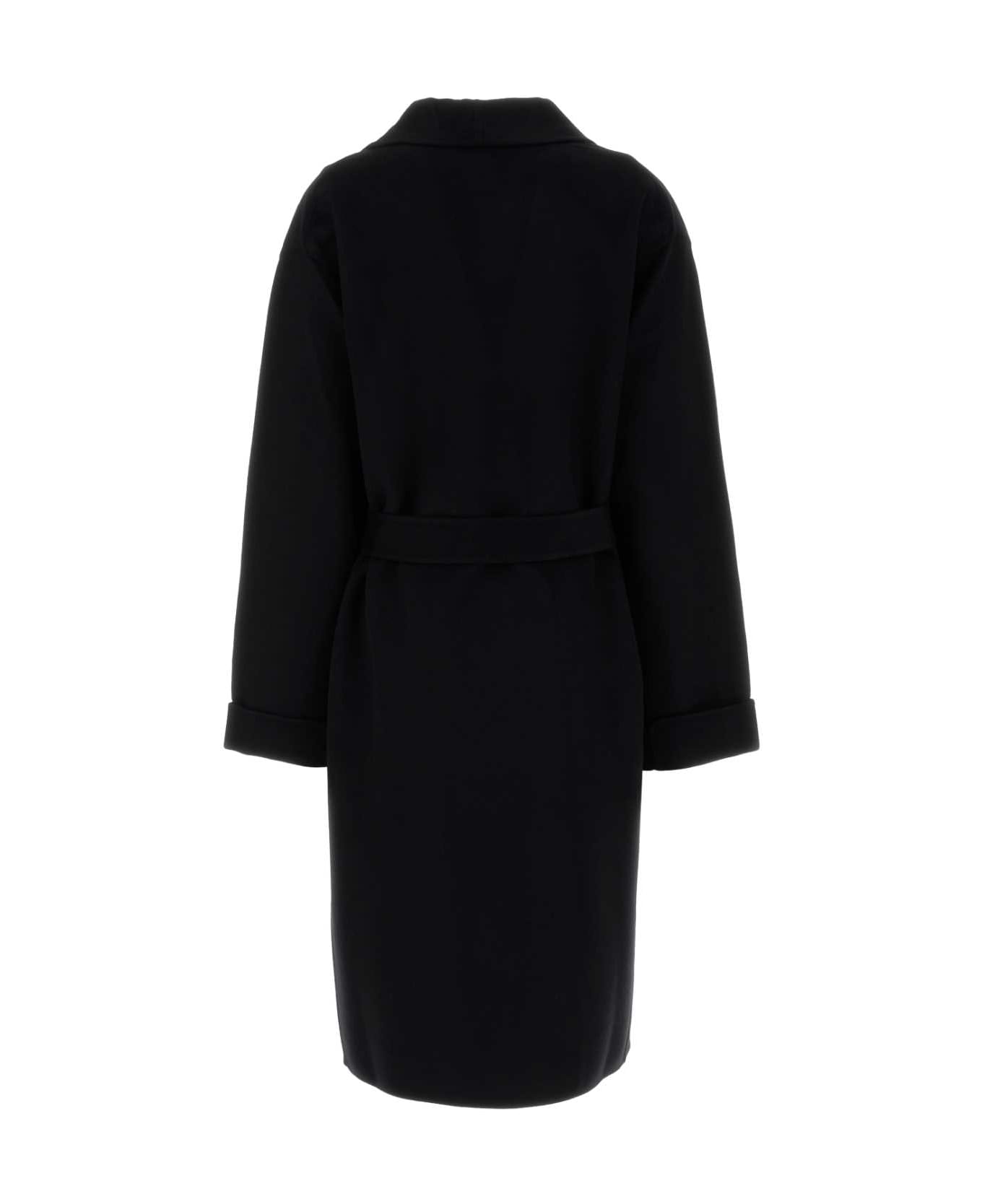 Prada Black Wool Blend Coat - NERO