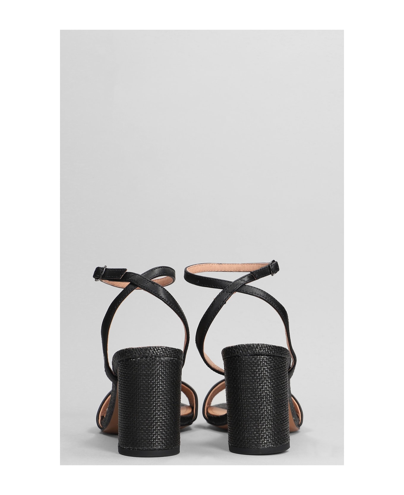 Bibi Lou Aster Sandals In Black Leather - black
