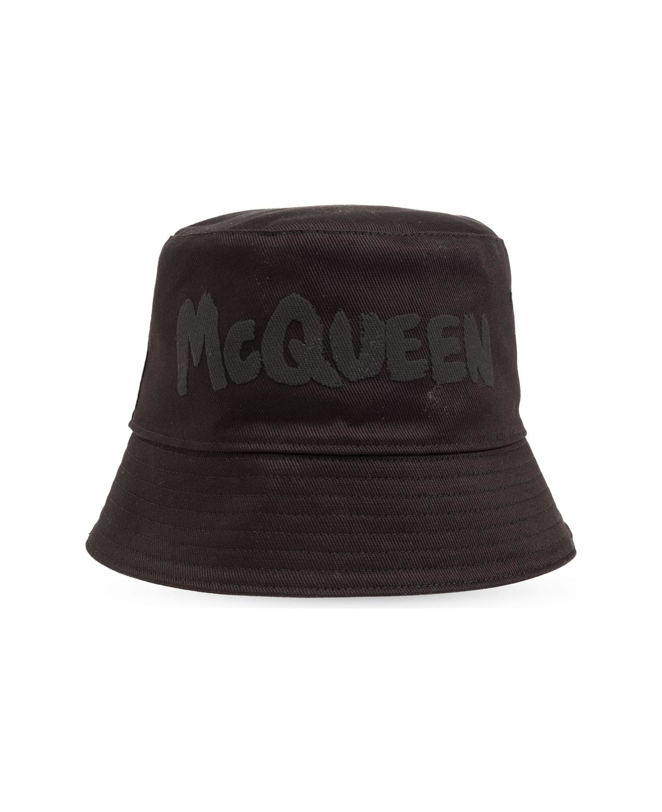Alexander McQueen Hat With Logo - Black/medium Grey