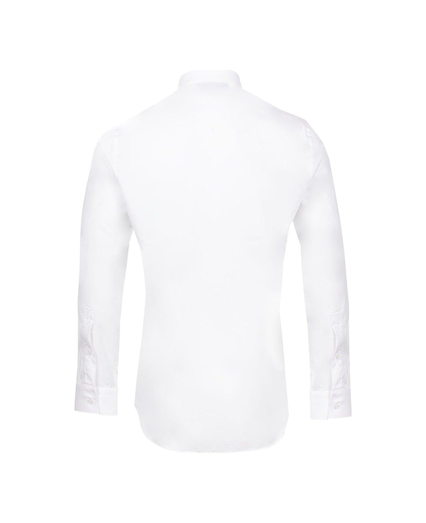 Philipp Plein Logo Plaque Long-sleeved Shirt - White