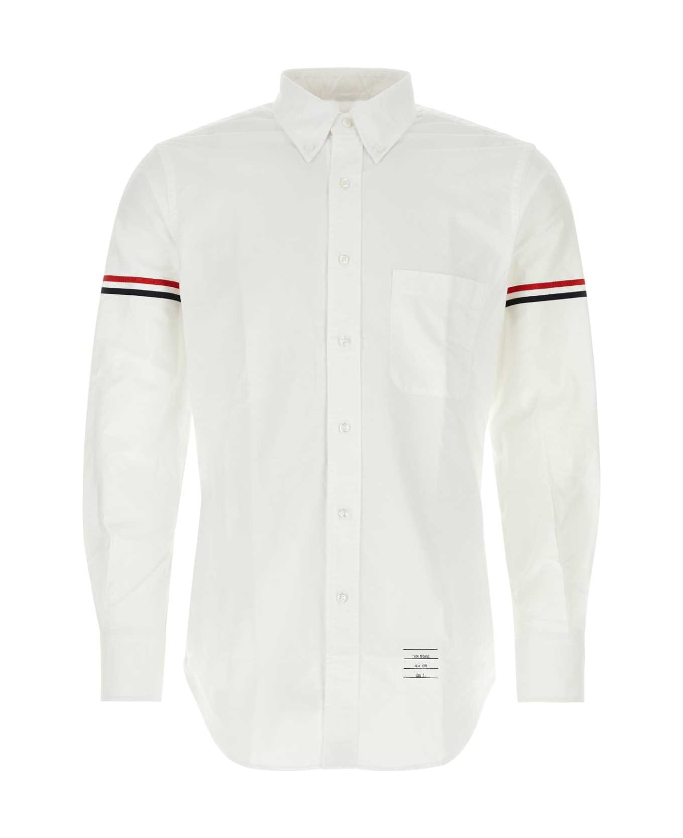 Thom Browne White Piquet Shirt - White
