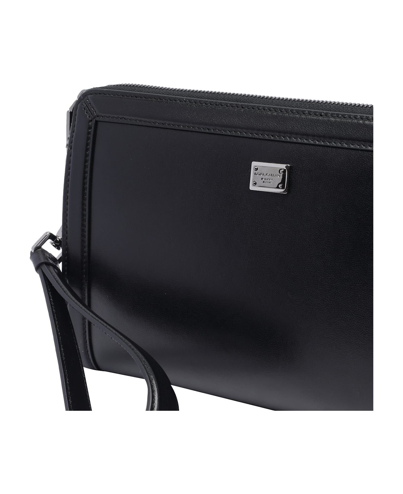 Dolce & Gabbana Black Leather Clutch - NERO