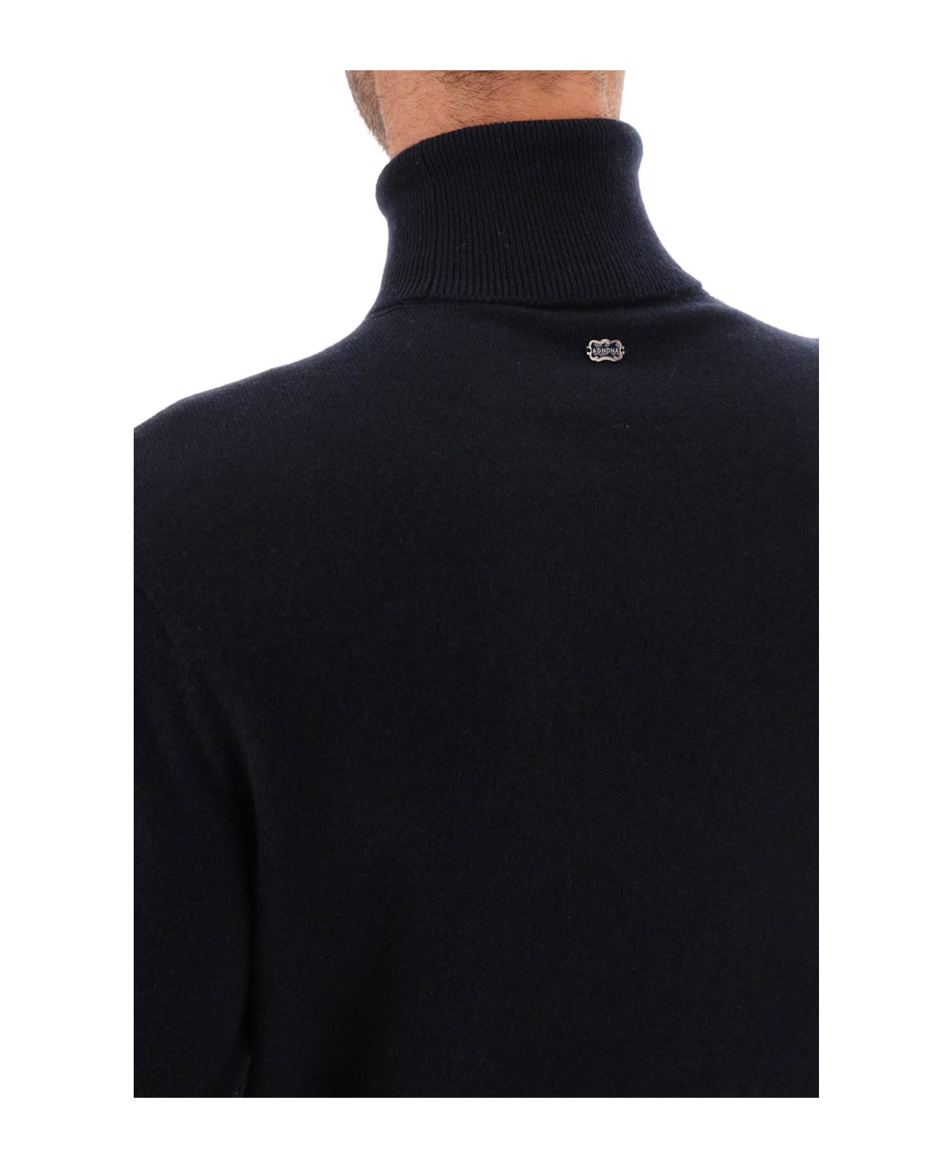 Agnona Seamless Cashmere Turtleneck Sweater - NIGHT (Blue) ニットウェア