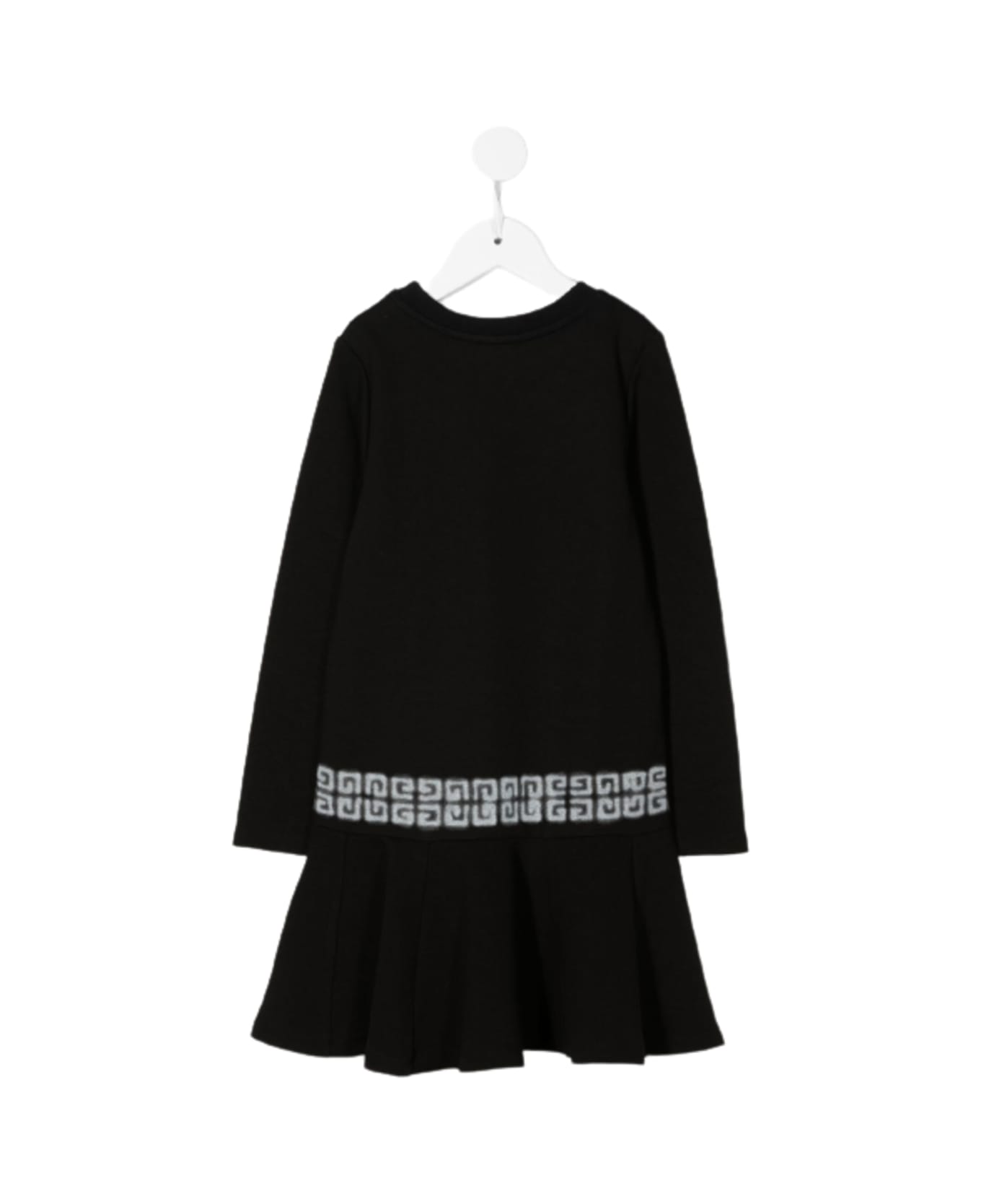Givenchy Cotton Jersey Dress With Logo And 4g Print Givenchy Kids Girl - Black