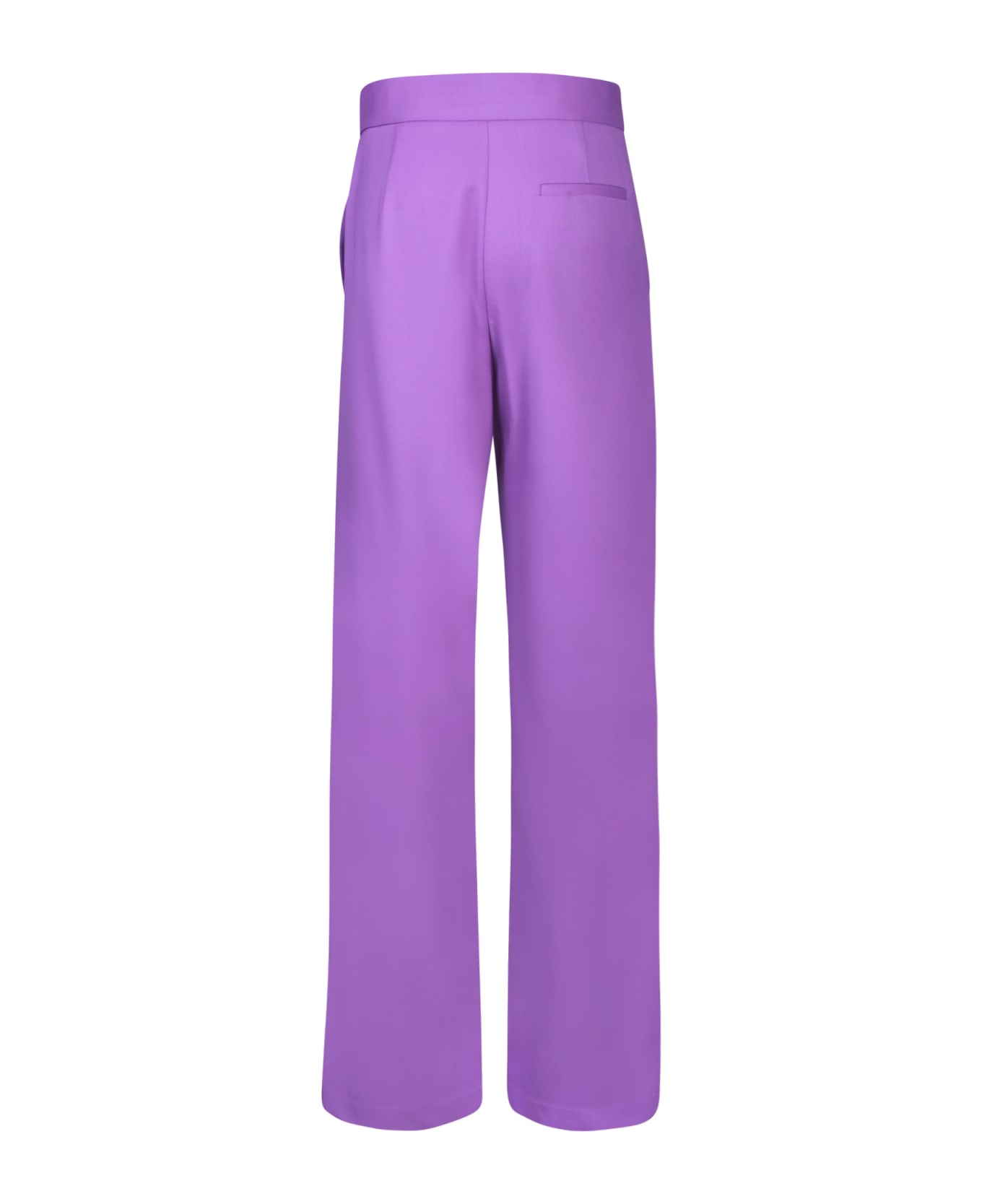 MSGM Purple Stretch Virgin Wool Palazzo Pant - VIOLET ボトムス