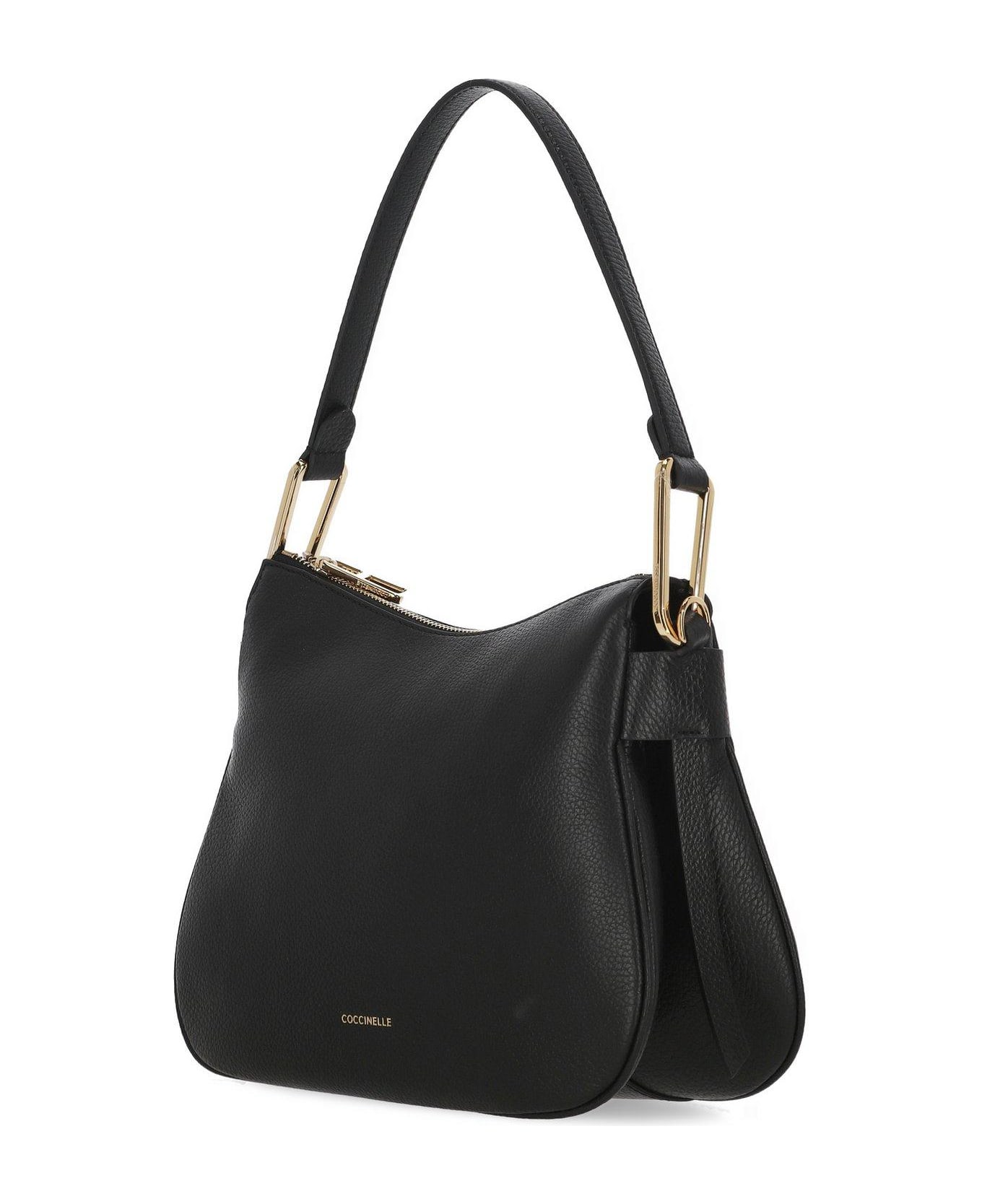 Coccinelle Magie Zip-up Small Shoulder Bag - Black