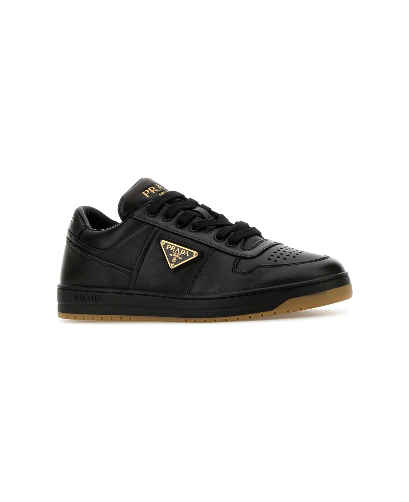 Prada Black Nappa Leather Downtown Sneakers - NERO