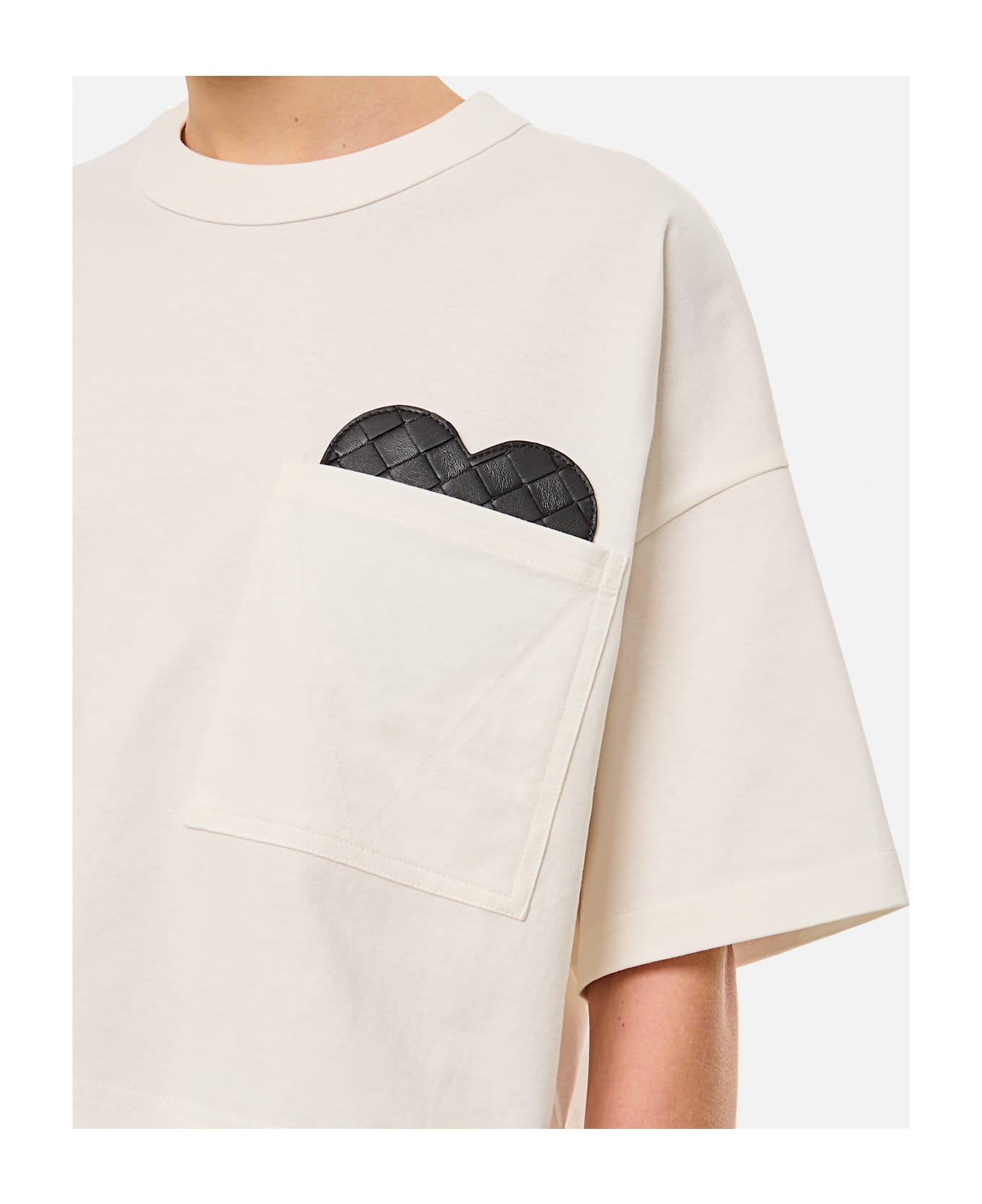 Bottega Veneta Cropped T-shirt - Grey