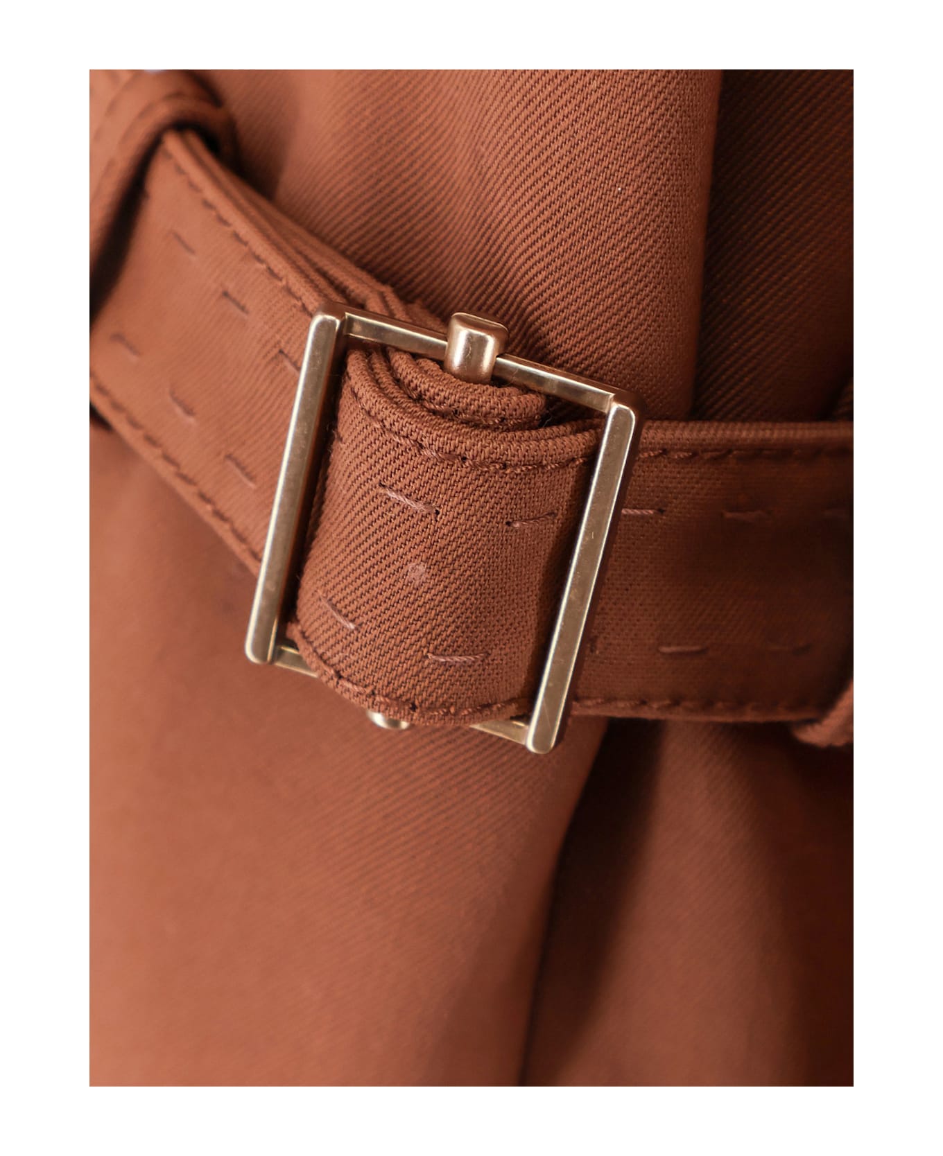 Max Mara Cosimo Oversize Wool Blend Coat With Water Repellent Effect - Brown