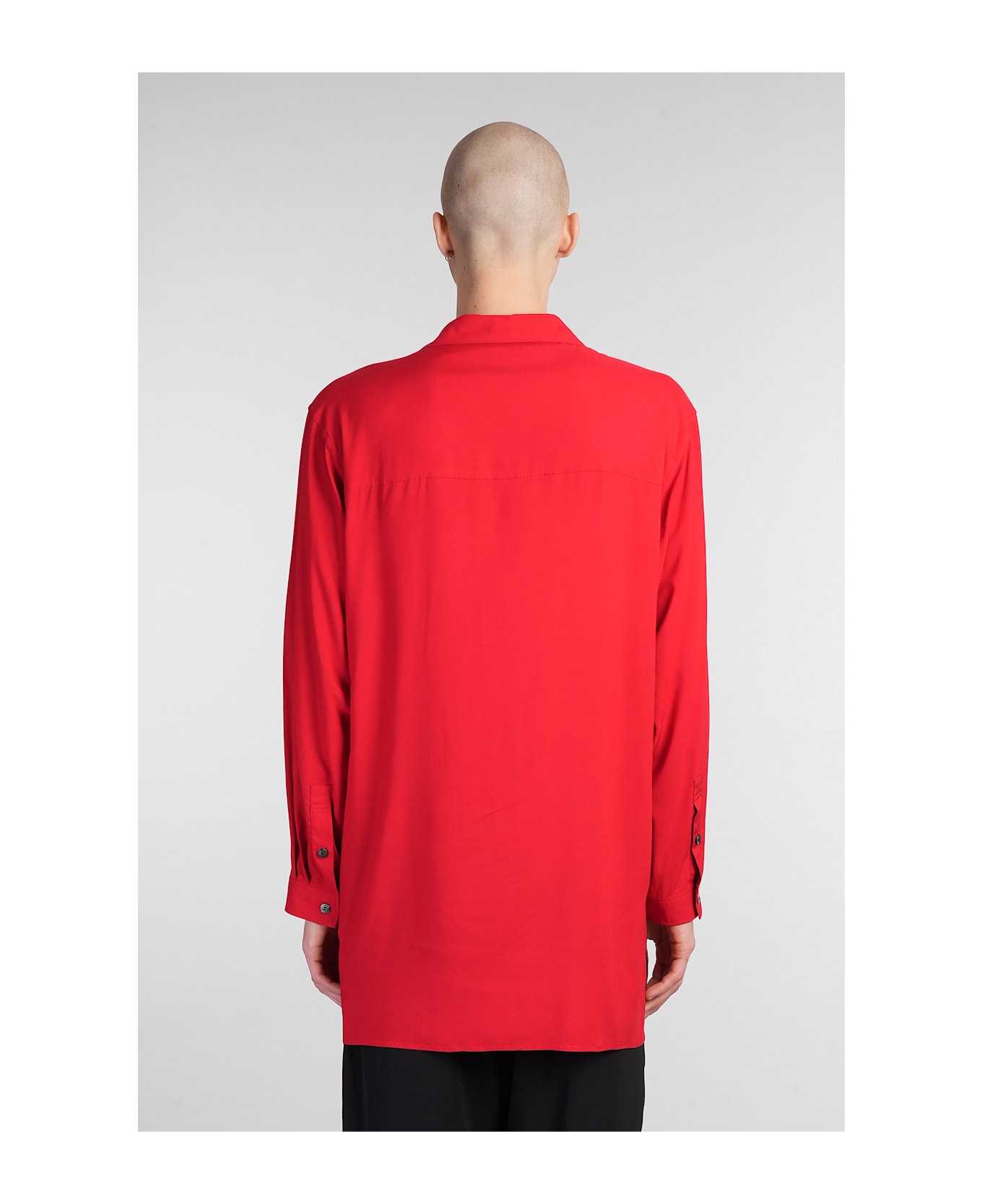 Yohji Yamamoto Shirt In Red Rayon - red
