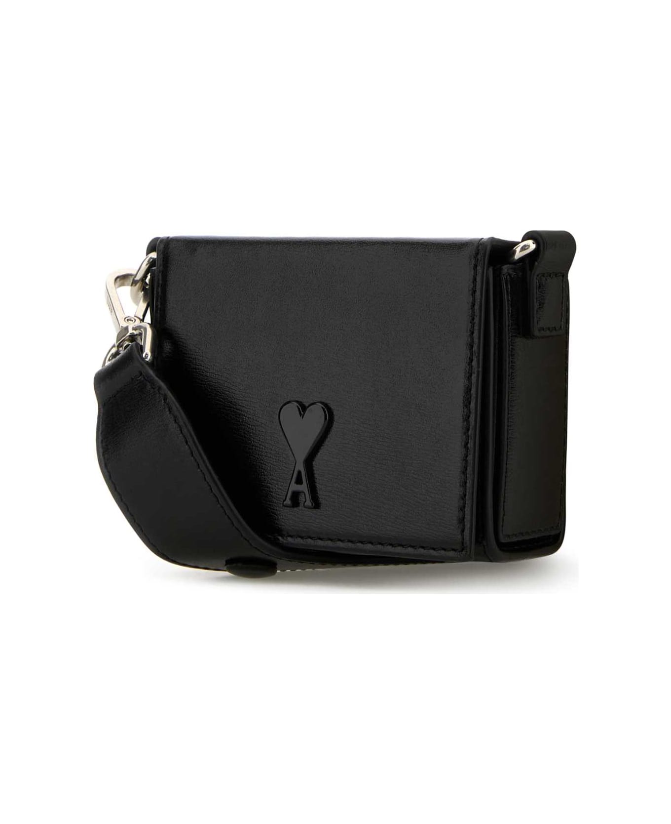 Ami Alexandre Mattiussi Black Leather Nana Shoulder Bag - BLACK