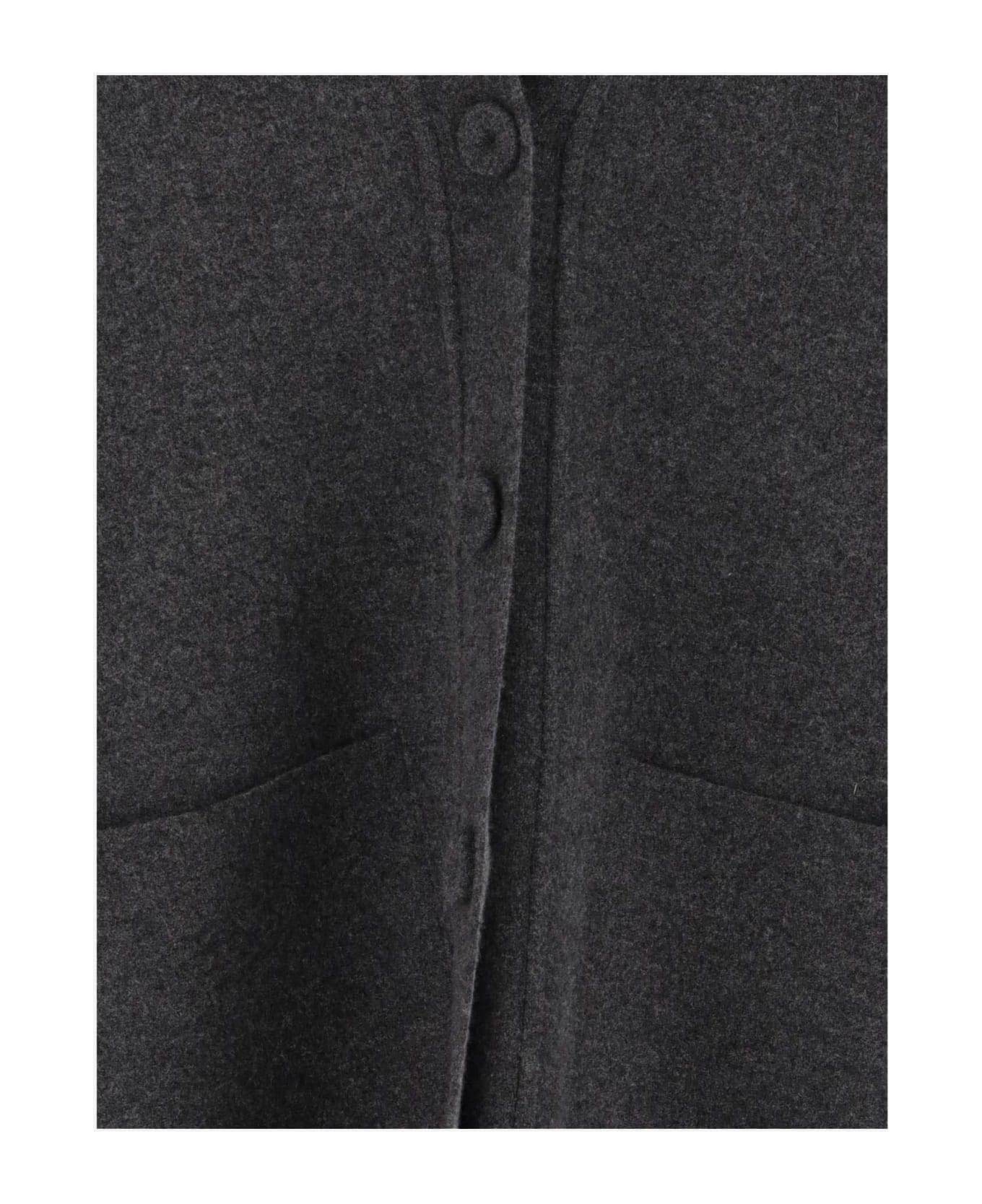 Jil Sander Wool Blend Maxi Cardigan - Grey