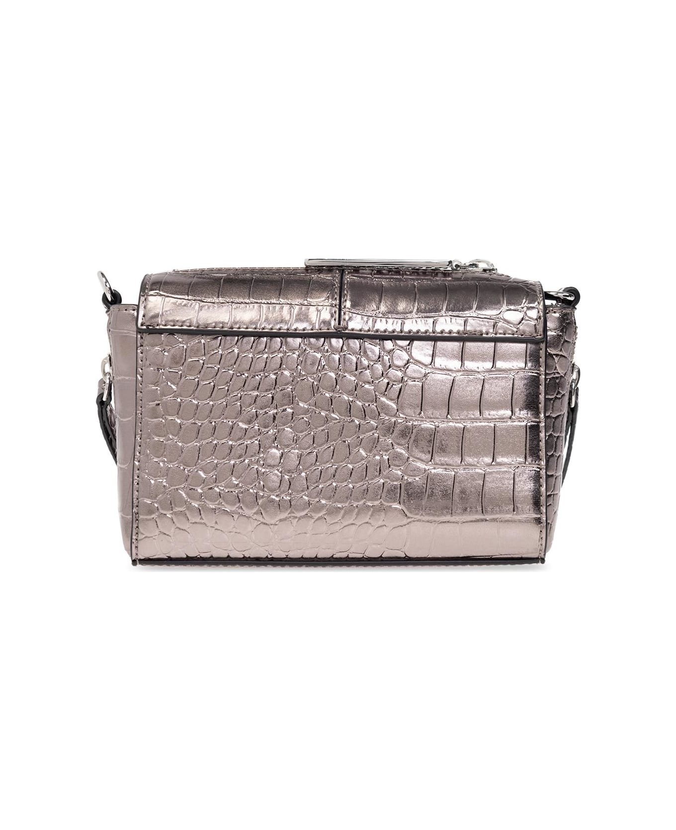Versace Jeans Couture Jeans Couture Metallic Croco Shoulder Bag - Gun Metal