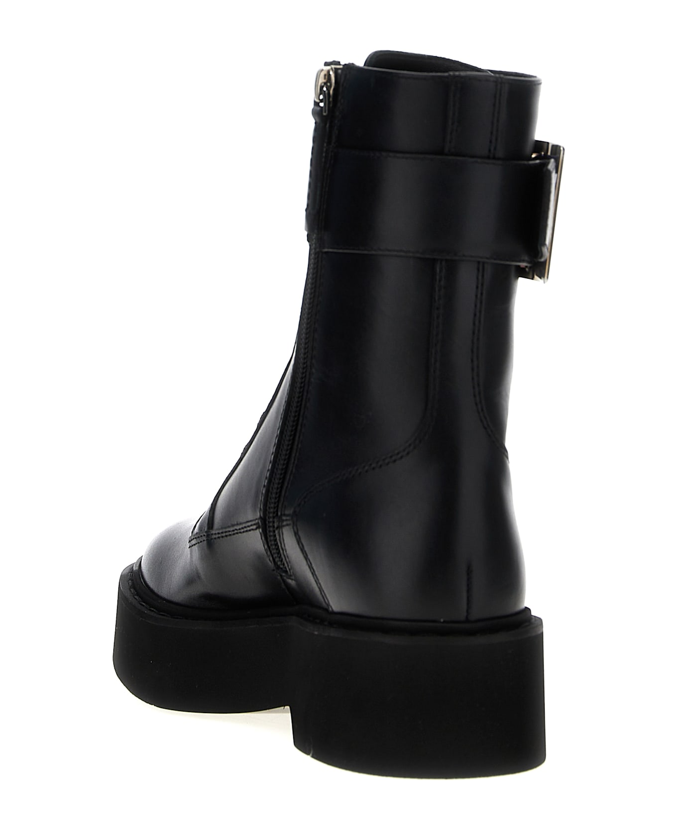 Roger Vivier Viv Rangers High Met Lace-up Boot - NERO