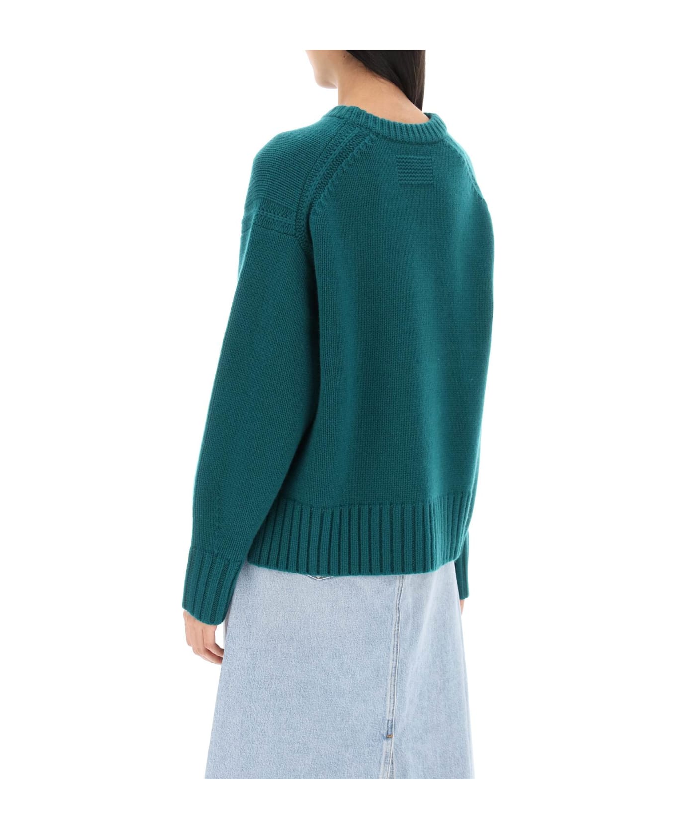 Guest in Residence Crew-neck Sweater In Cashmere - FOREST (Green) ニットウェア