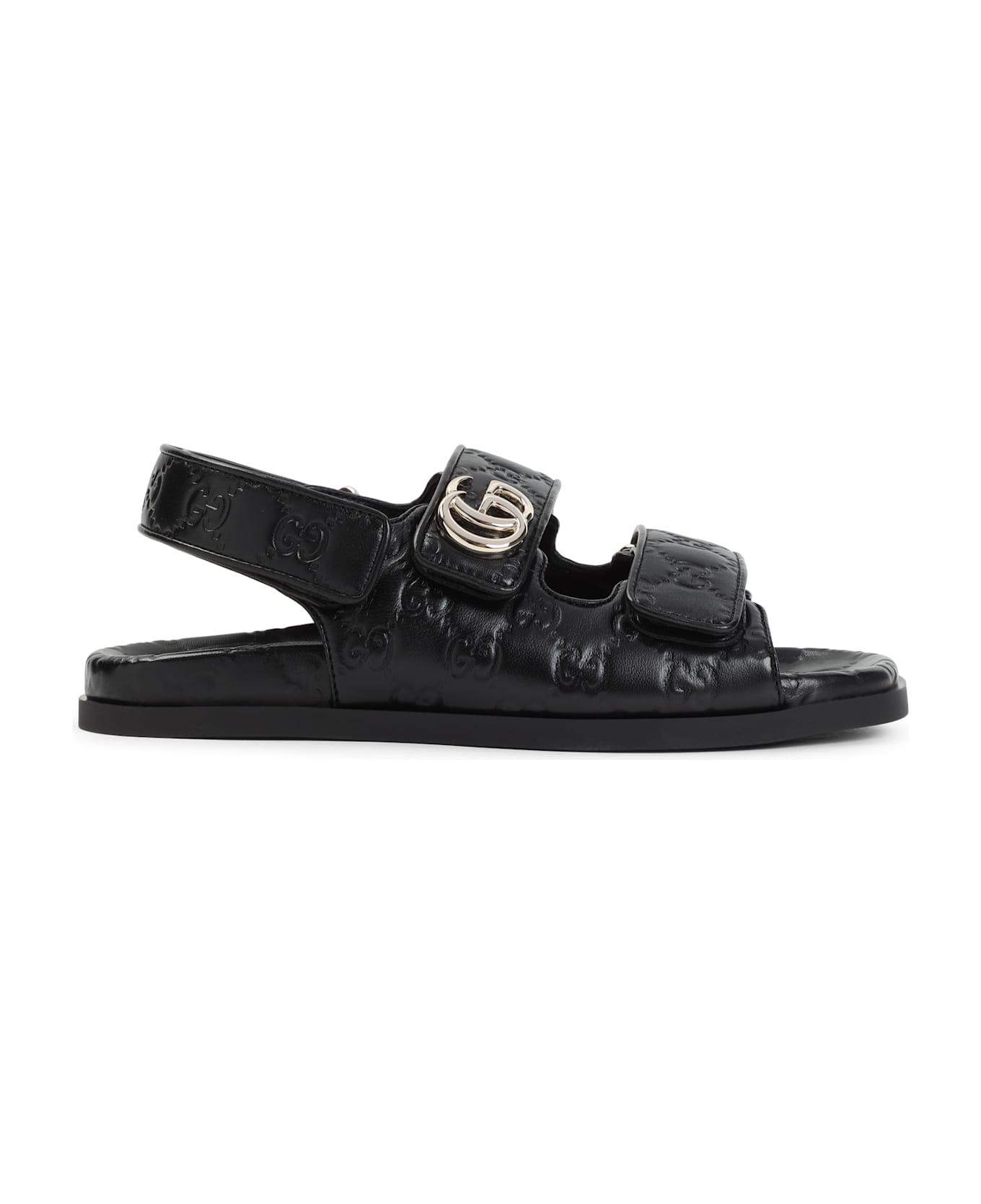 Gucci Black Leather Sandals - BLACKBLACK