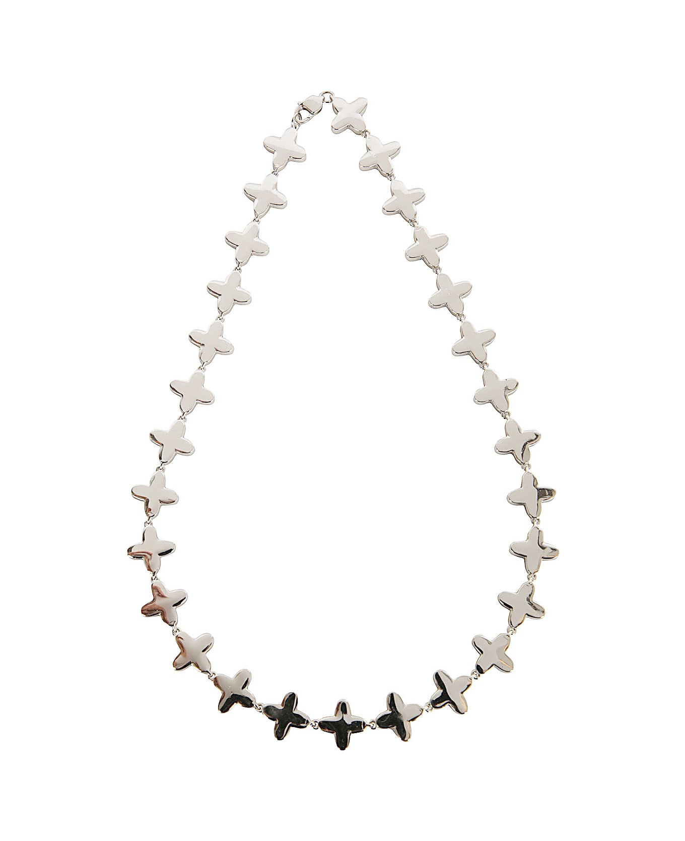 Darkai Clover Tennis Necklace - White Black ネックレス
