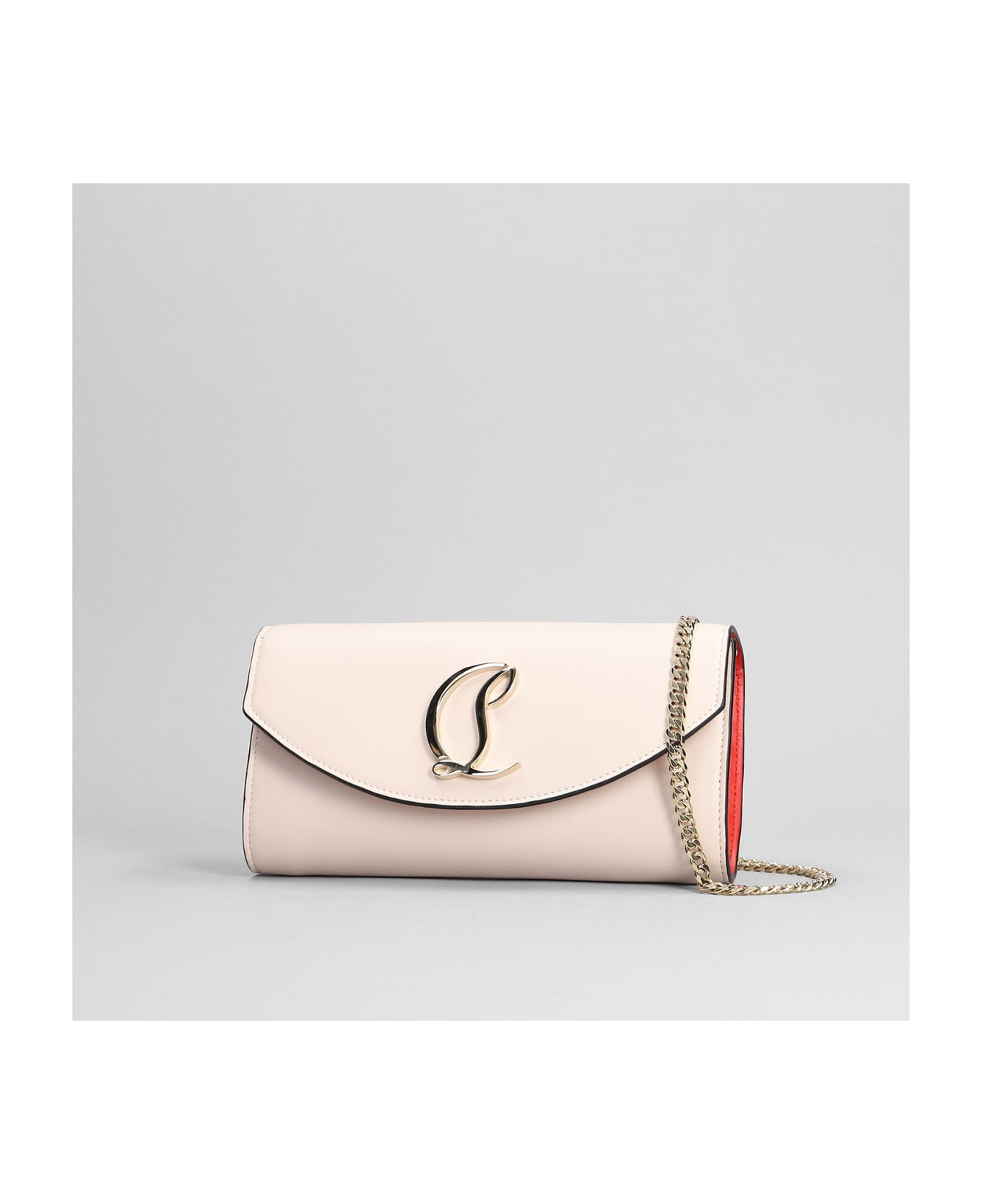 Christian Louboutin Wallet On Chain In Calf Leather - LECHE GOLD 財布