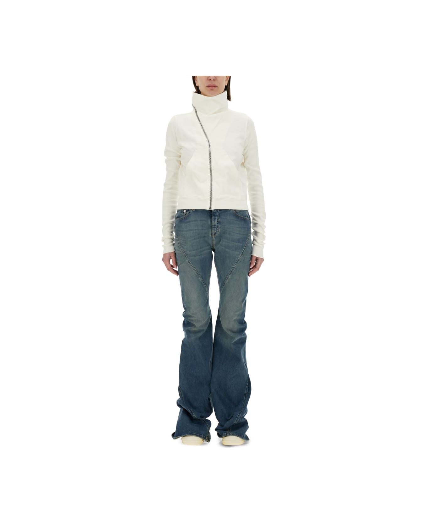 DRKSHDW Mountain" Sweatshirt - WHITE
