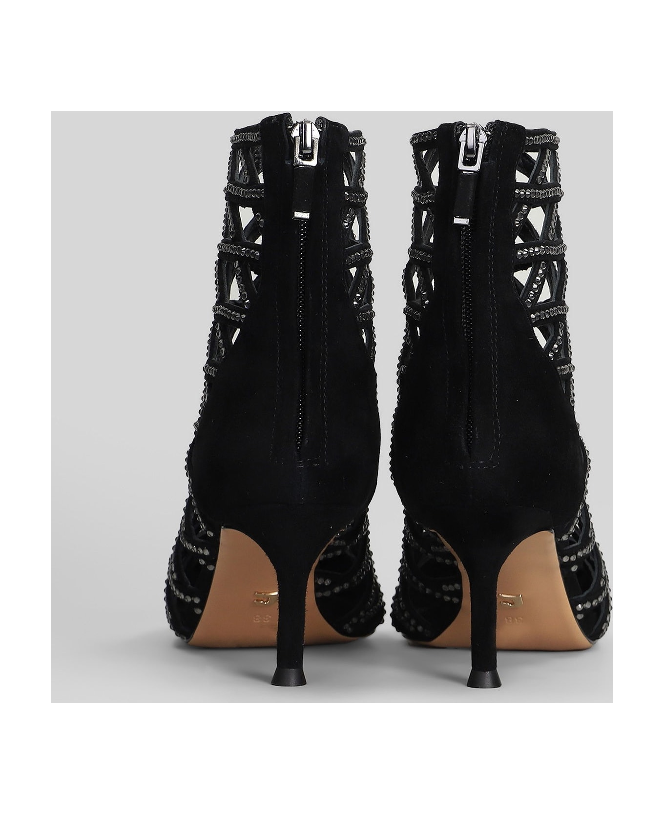 Lola Cruz High Heels Ankle Boots In Black Suede - black ブーツ