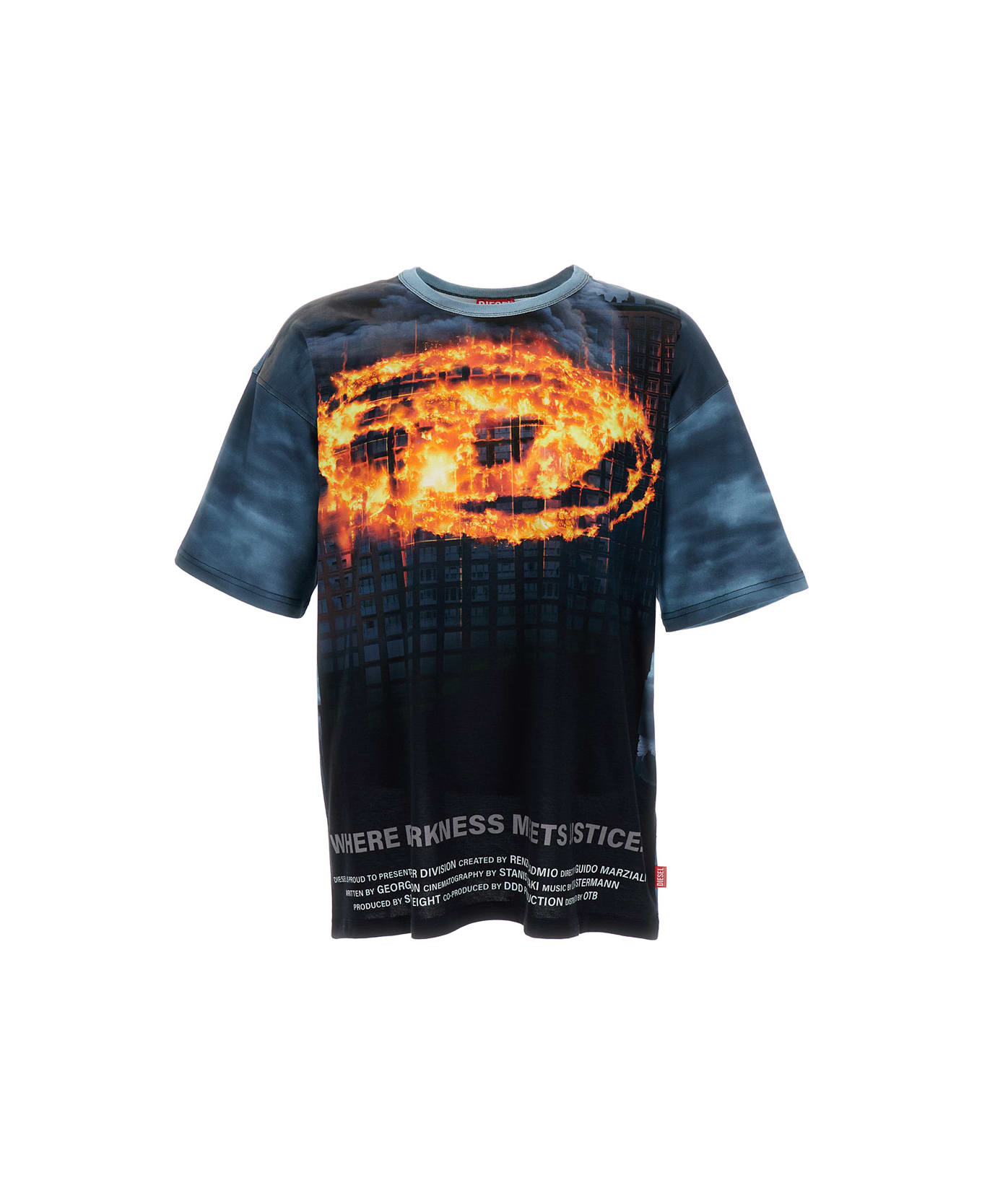 Diesel Multicolored 't-boxt-p2' T-shirt In Cotton Man - Black