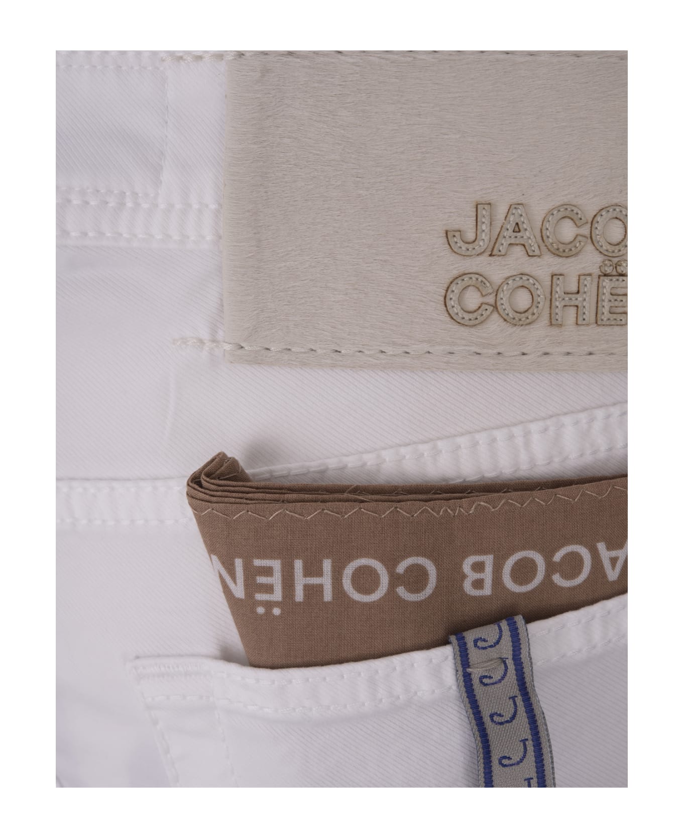 Jacob Cohen White Nick Slim Trousers - White