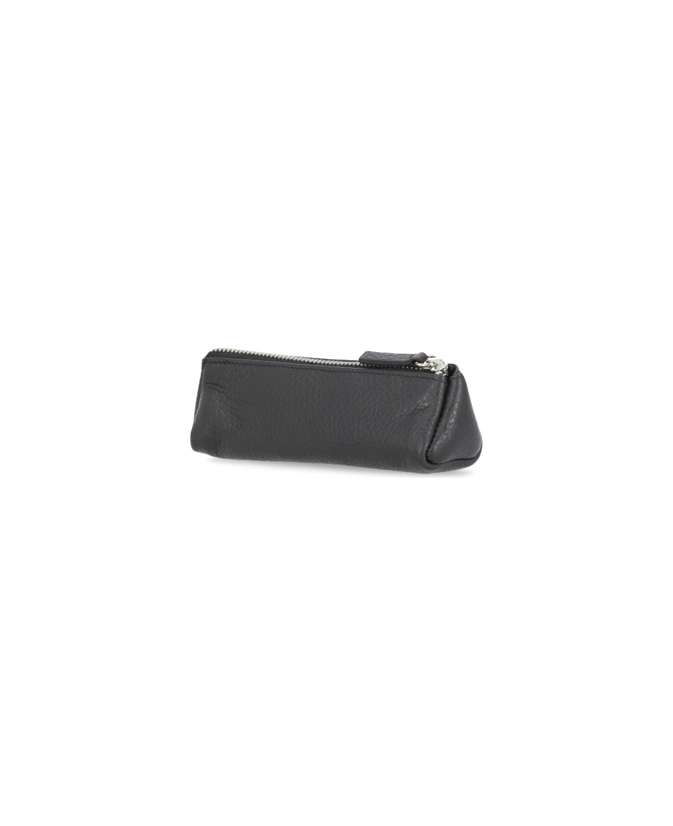 Orciani Micron Leather Coin Case - Black 財布