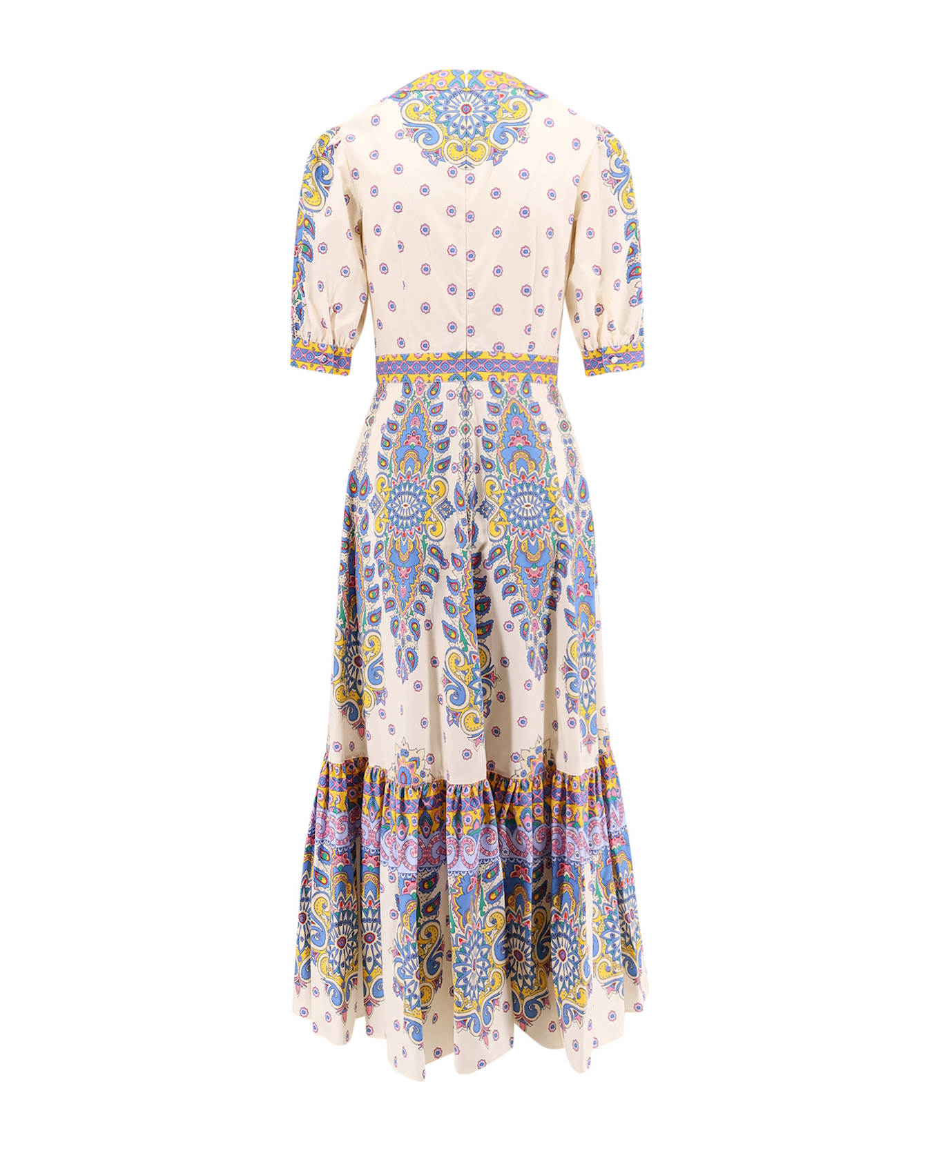 Etro Flounced Cotton Dress - Beige