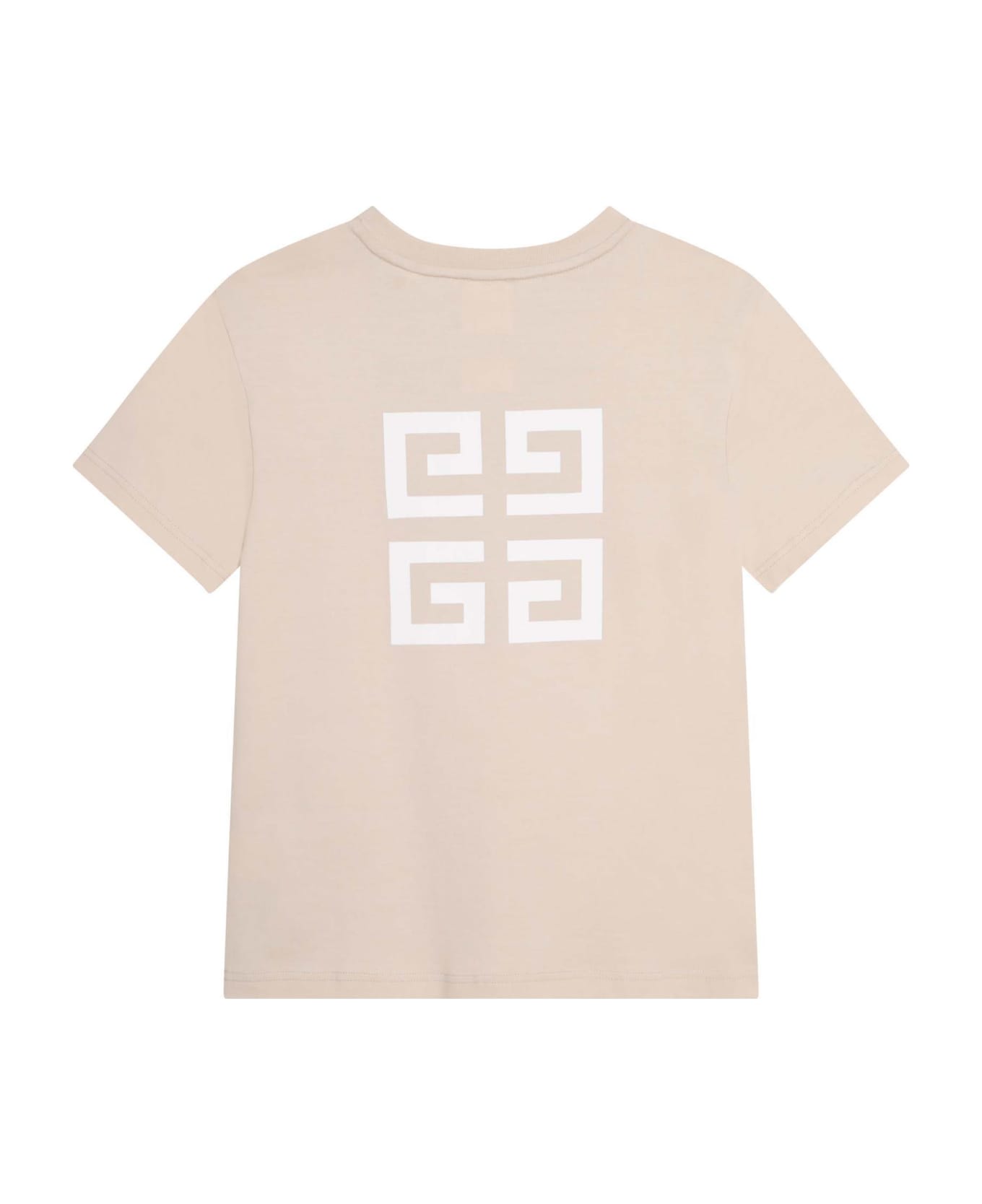 Givenchy Logo Print Short Sleeve T-shirt - Beige