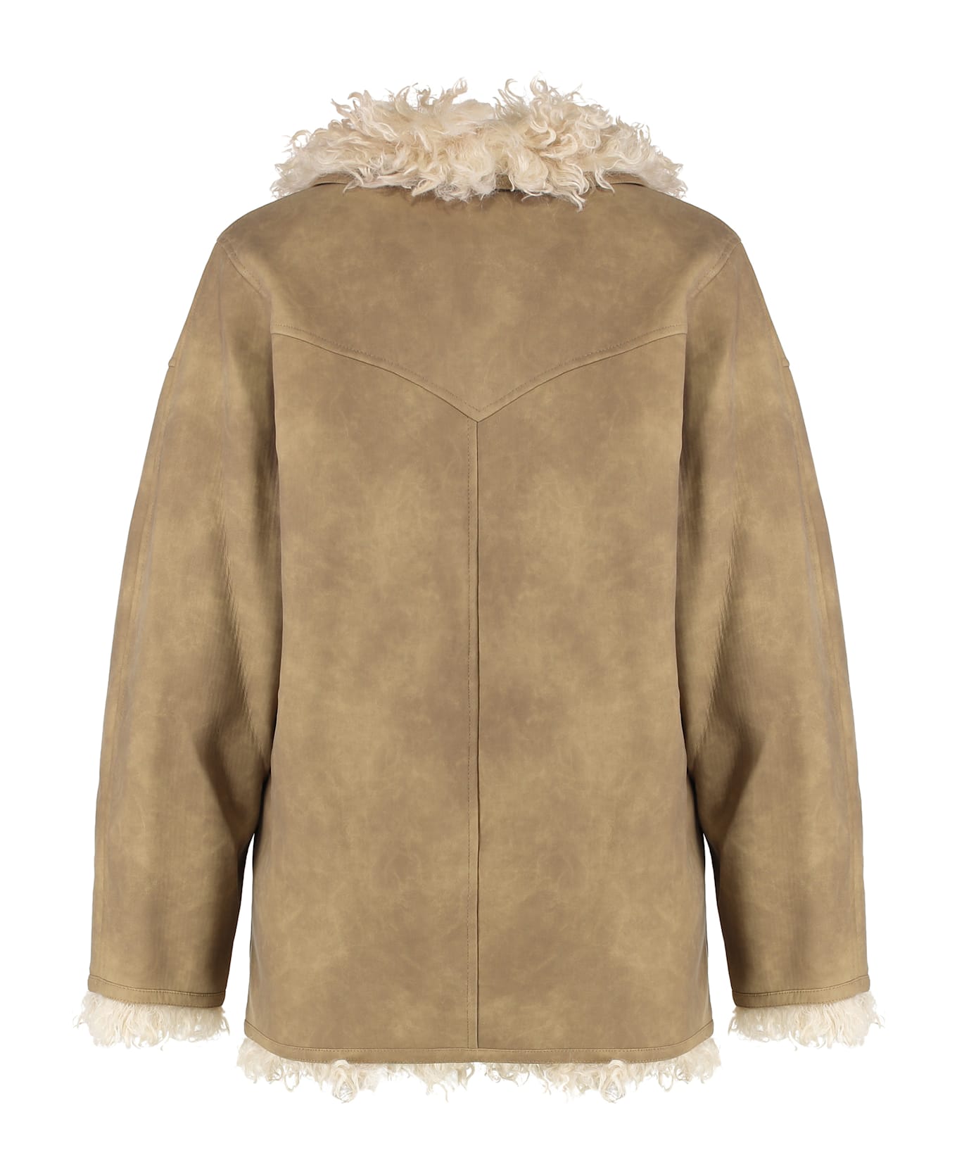 Marant Étoile Clea Faux Fur Coat - turtledove