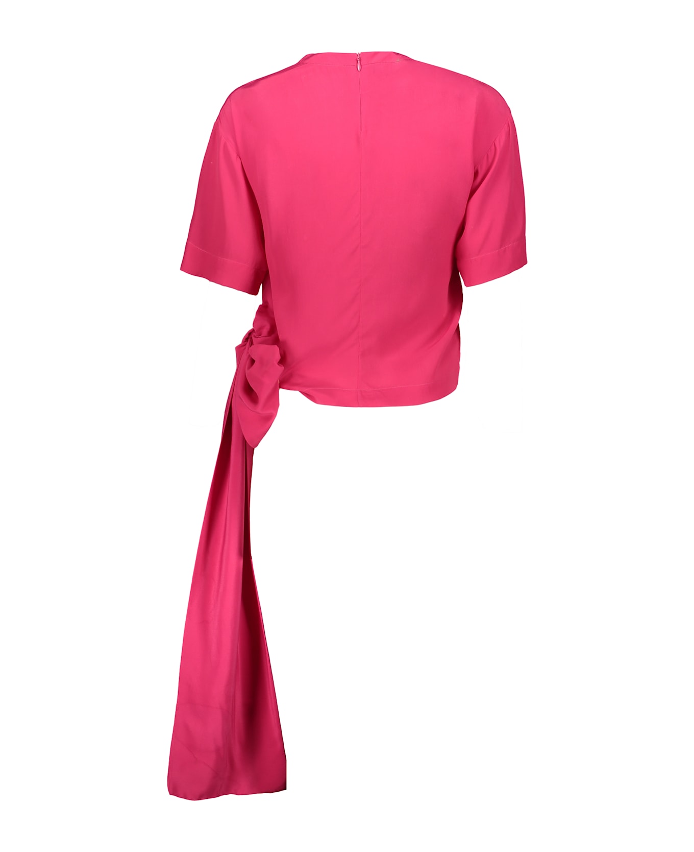 Cedric Charlier Top With Bow - Fuchsia