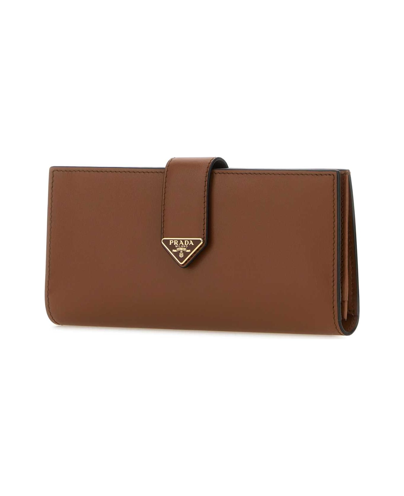 Prada Brown Leather Large Wallet - COGNAC 財布