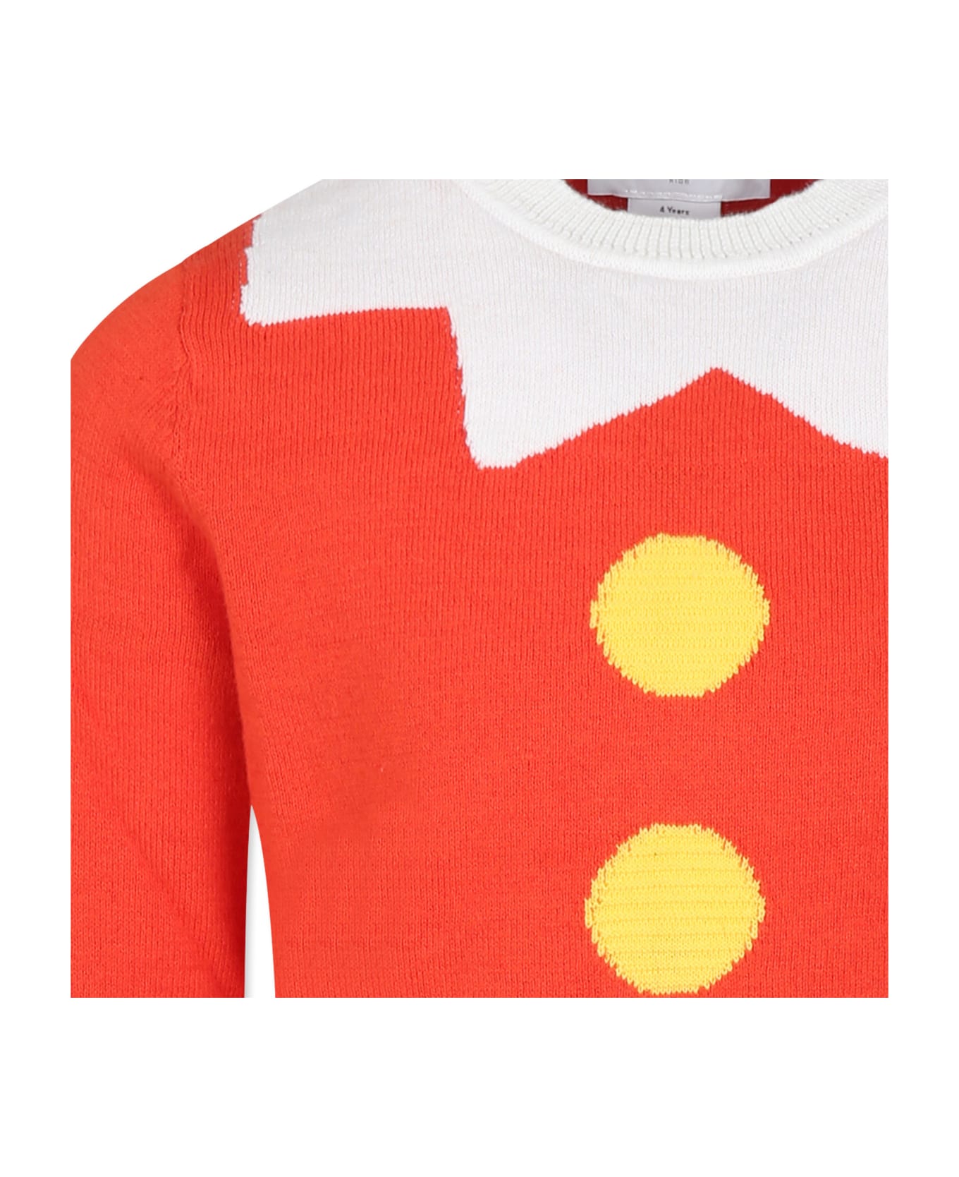 Stella McCartney Kids Red Sweater For Kids With Jacquard Belt - Red