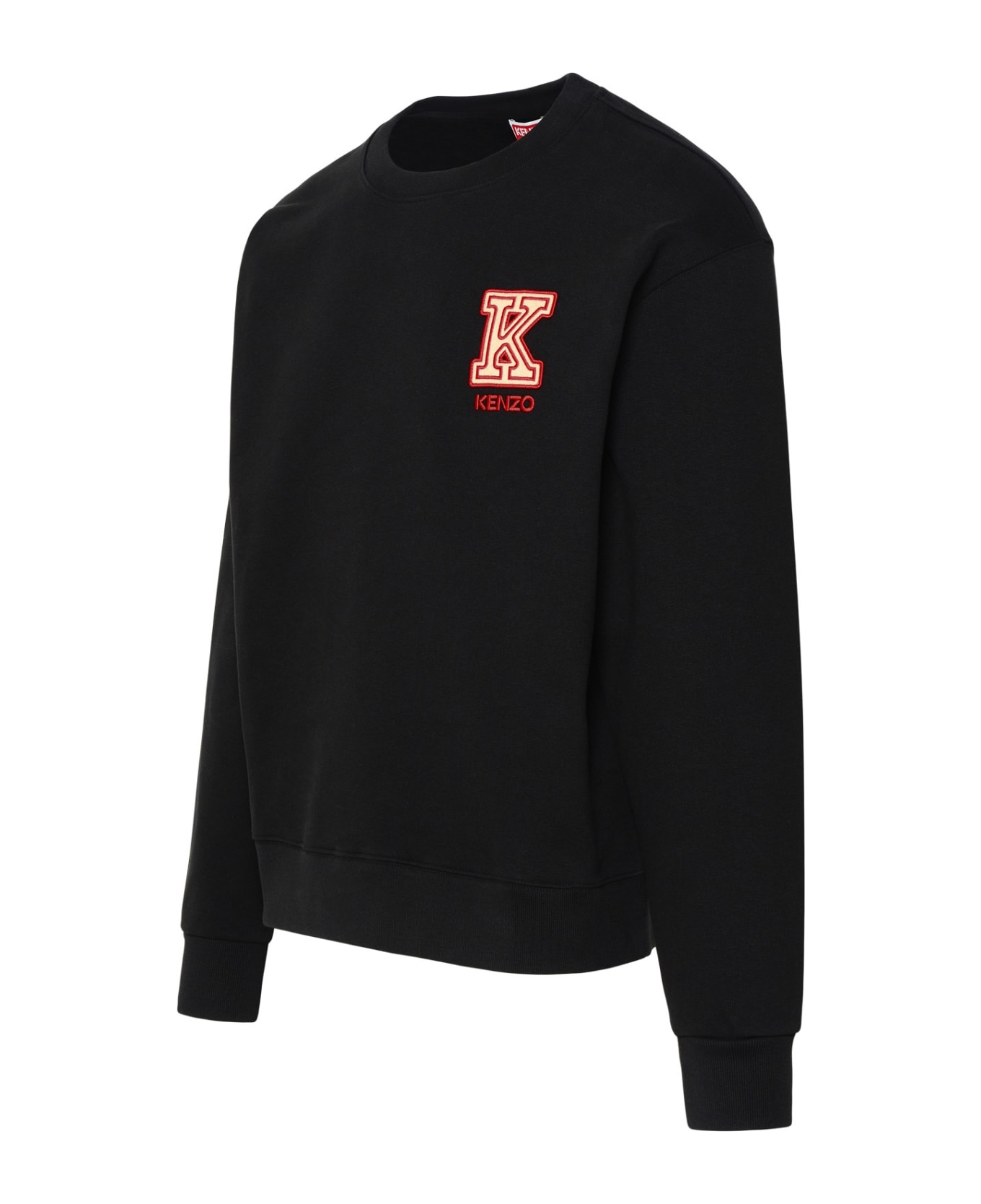 Kenzo Logo Embroidered Crewneck Sweatshirt - Black フリース