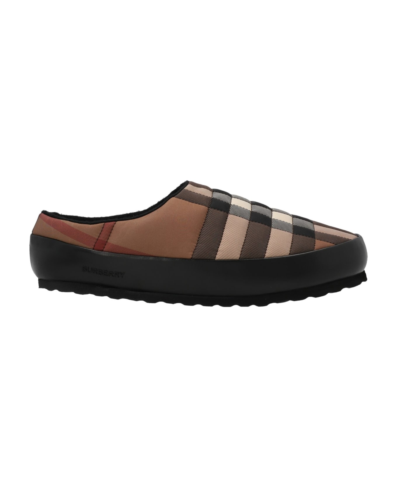 Burberry Check Slippers - Brown