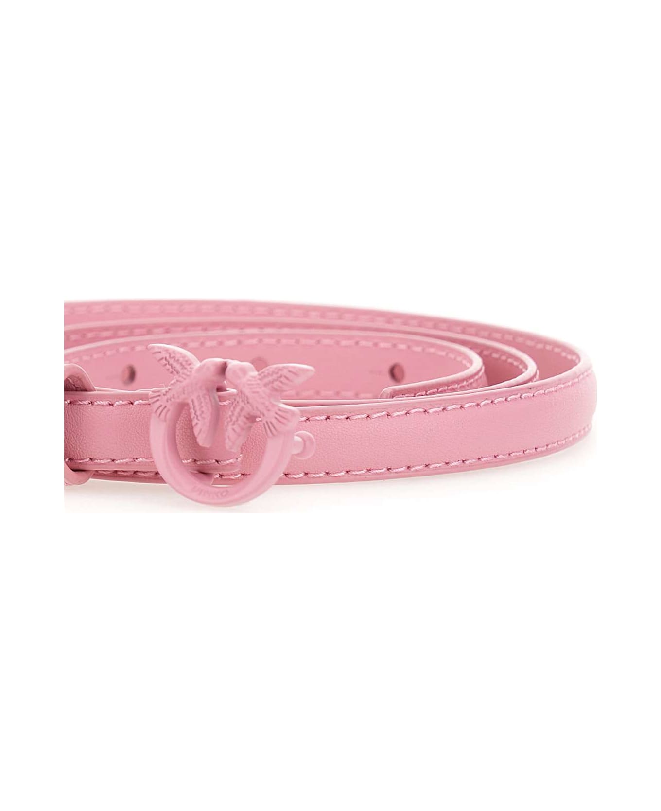 Pinko "love Berry" Leather Belt - PINK