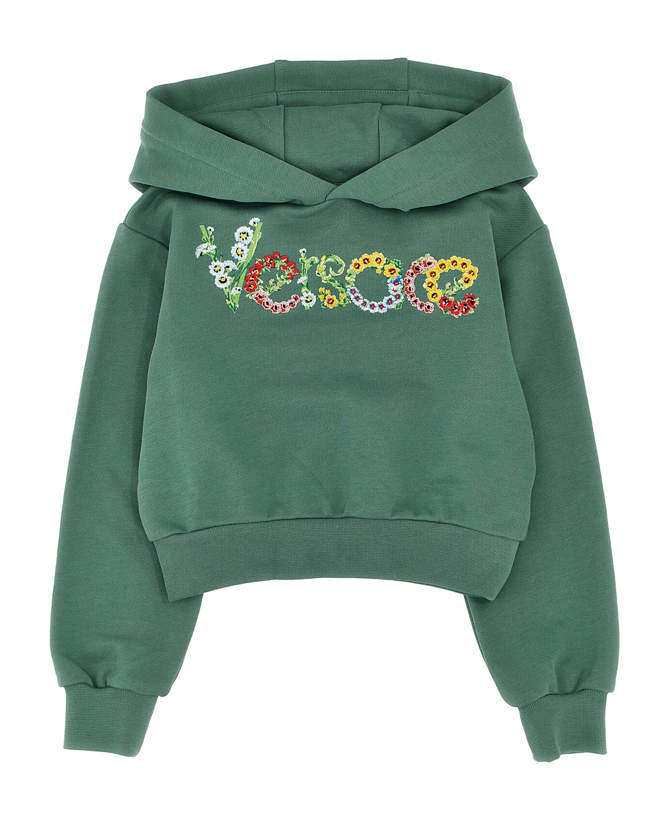 Versace Embroidered Hoodie - Green