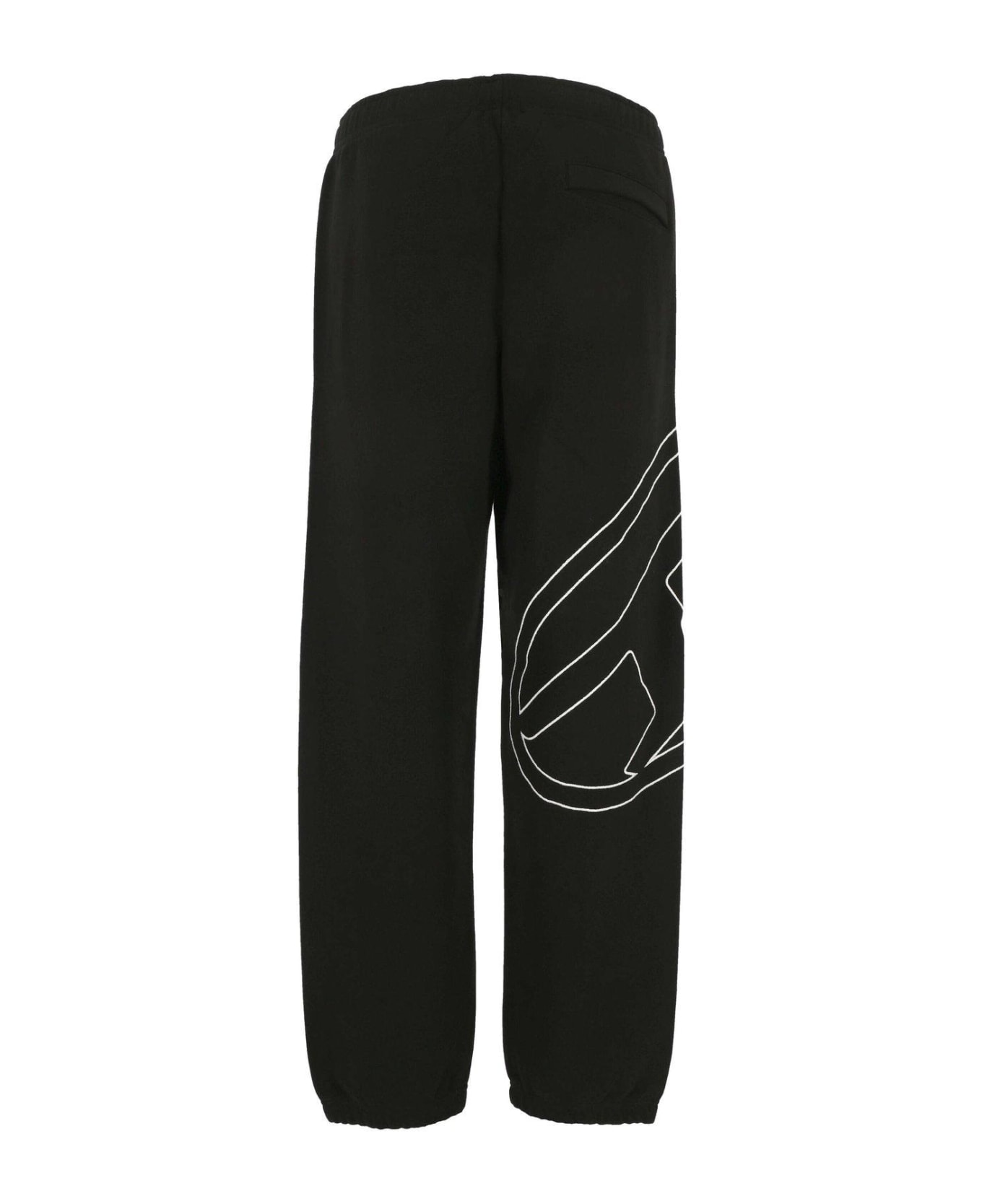 Diesel Oval-d Logo Embroidered Track Pants - Nero