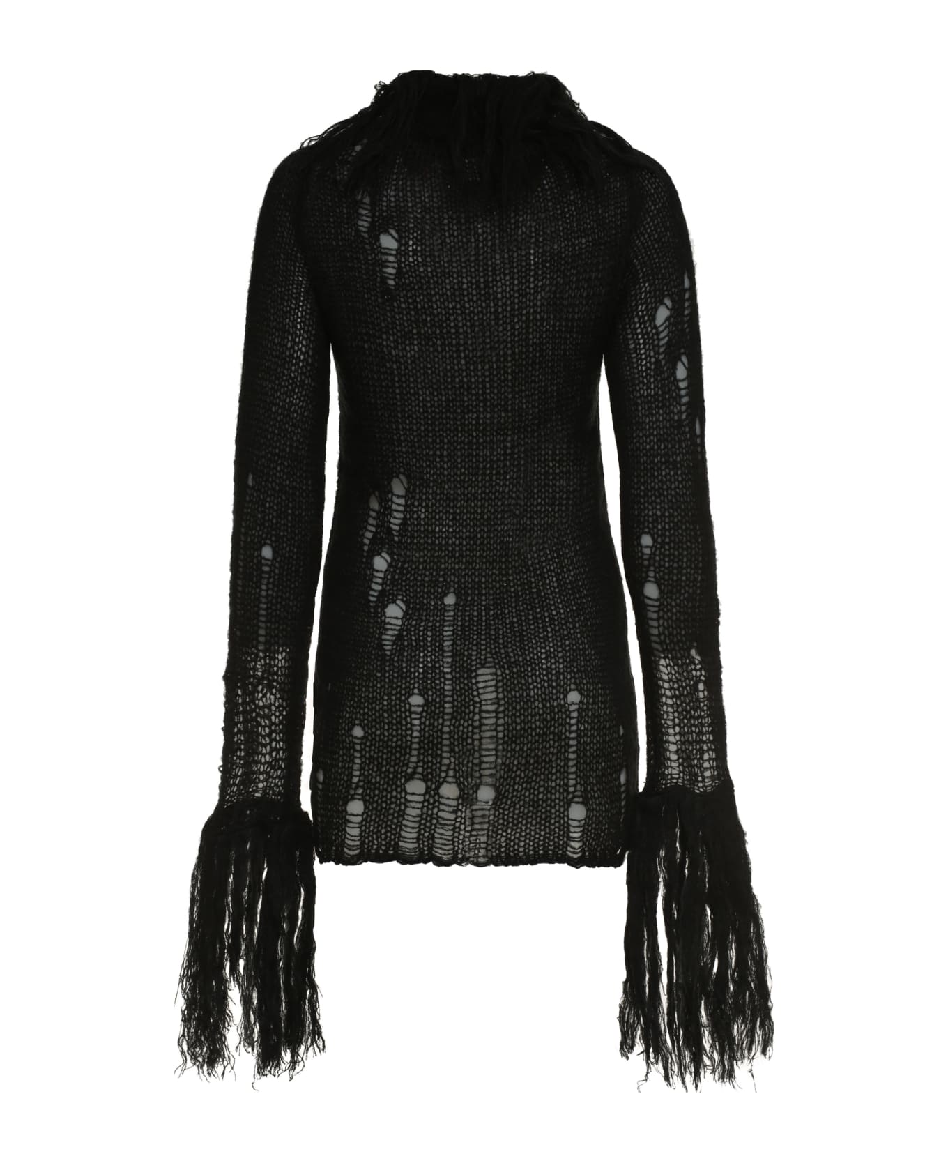 GCDS Openwork-knit Dress - Black