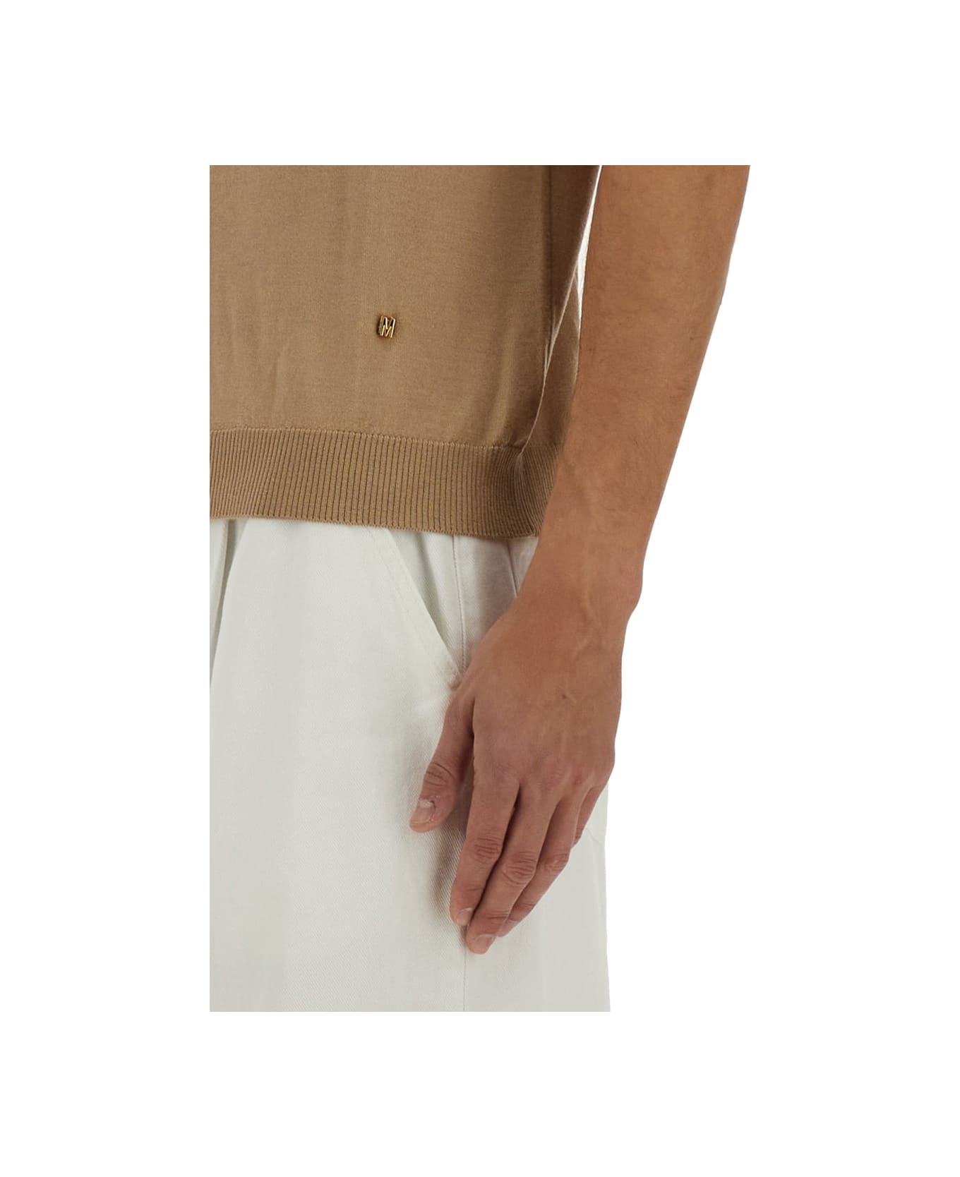 Moschino Wool And Silk Sweater - BEIGE