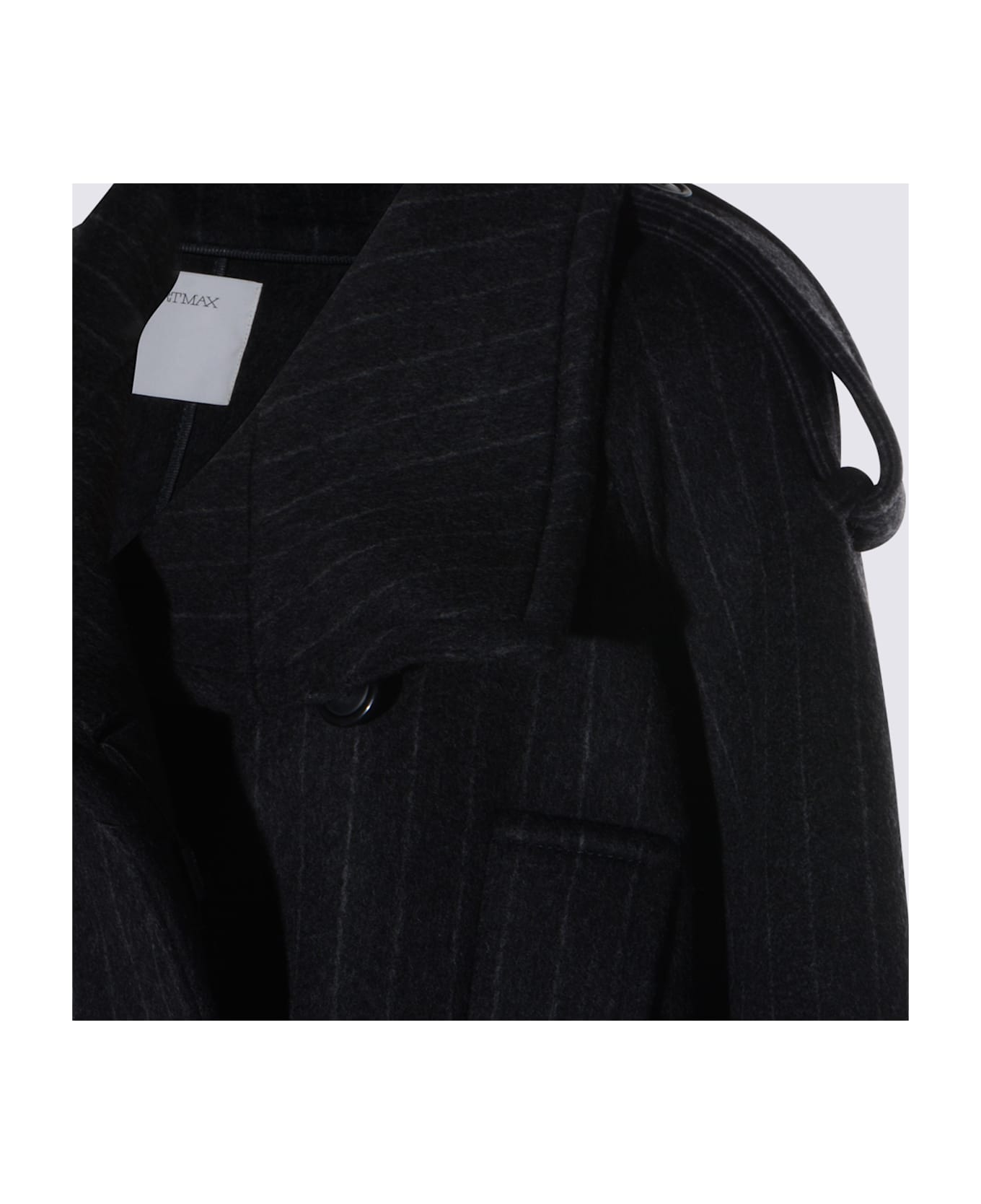SportMax Black Wool Arold1234 Coat - GRIGIO ANTRACITE