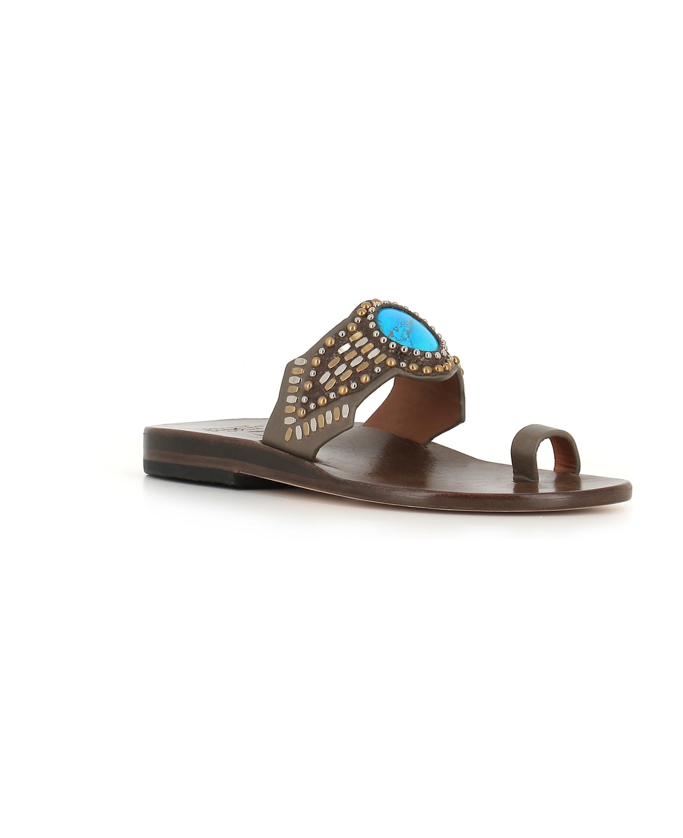 Calleen Cordero Mule Reina - Beige/turchese