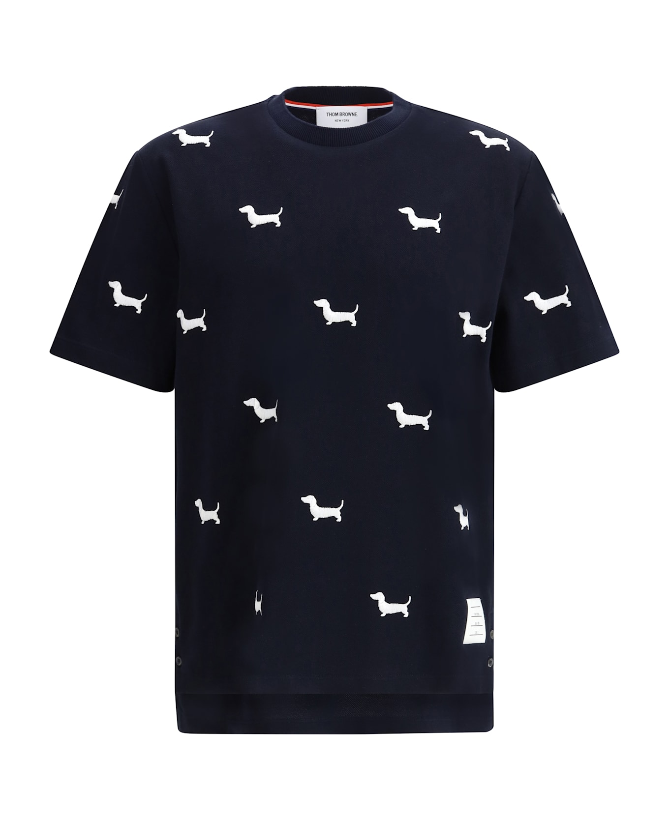 Thom Browne T-shirt With Dachshunds - Navy