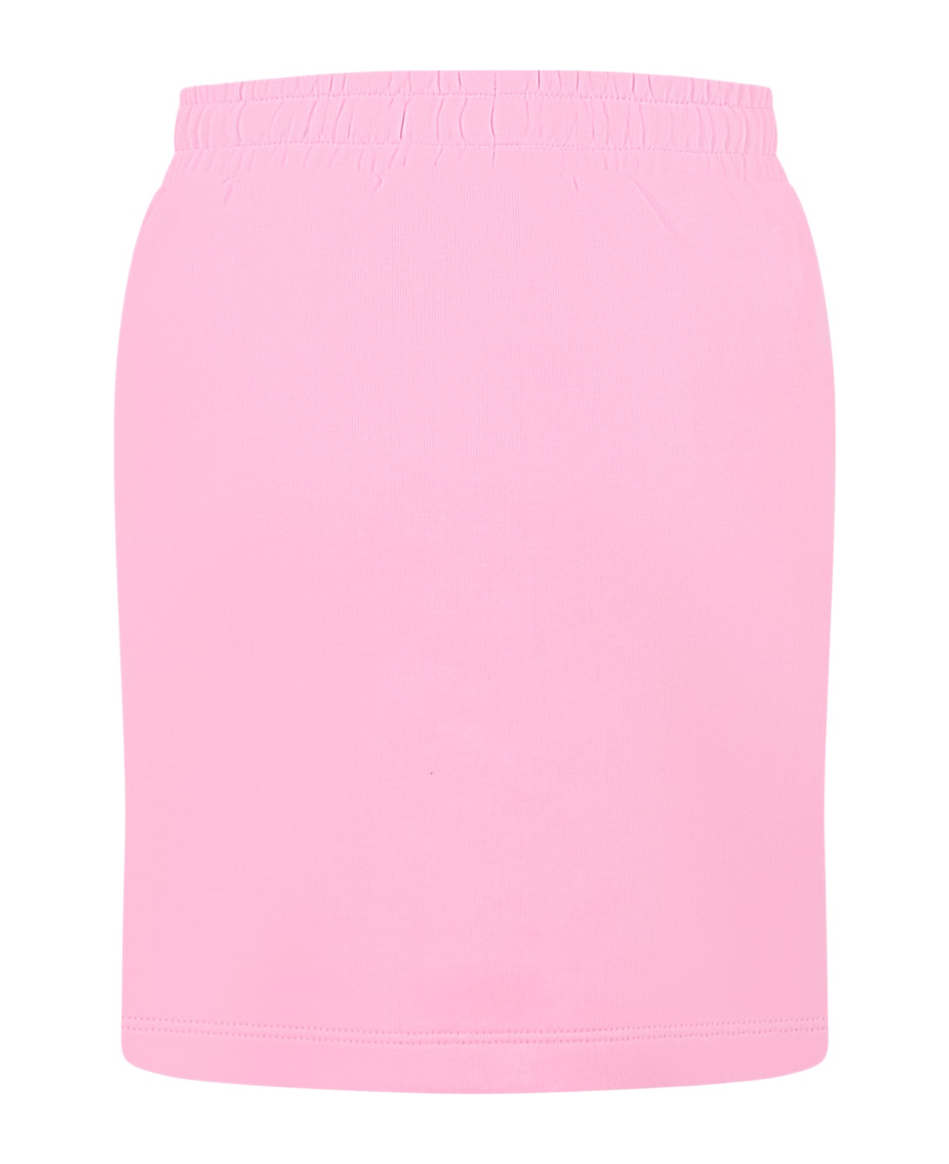 Moschino Pink Skirt For Girl With Logo - Pink